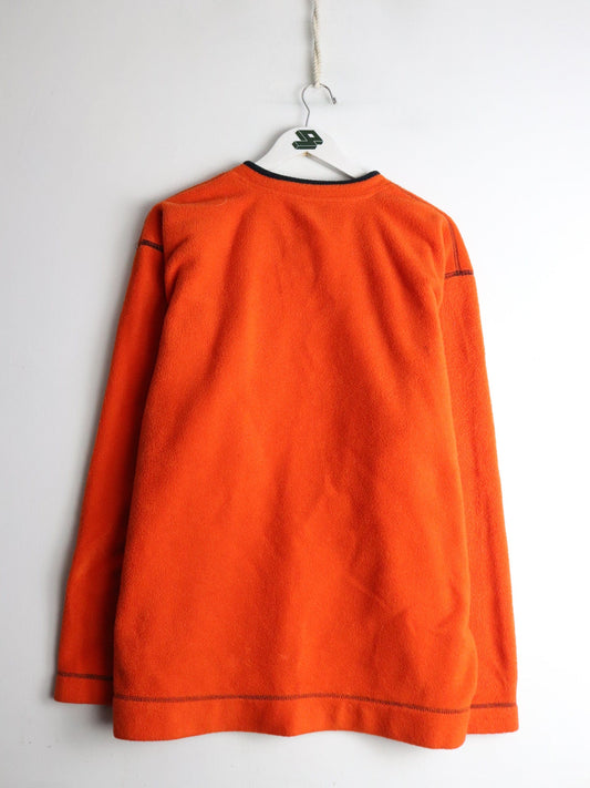 Vintage Nautica Sweater Mens Large Orange Fleece
