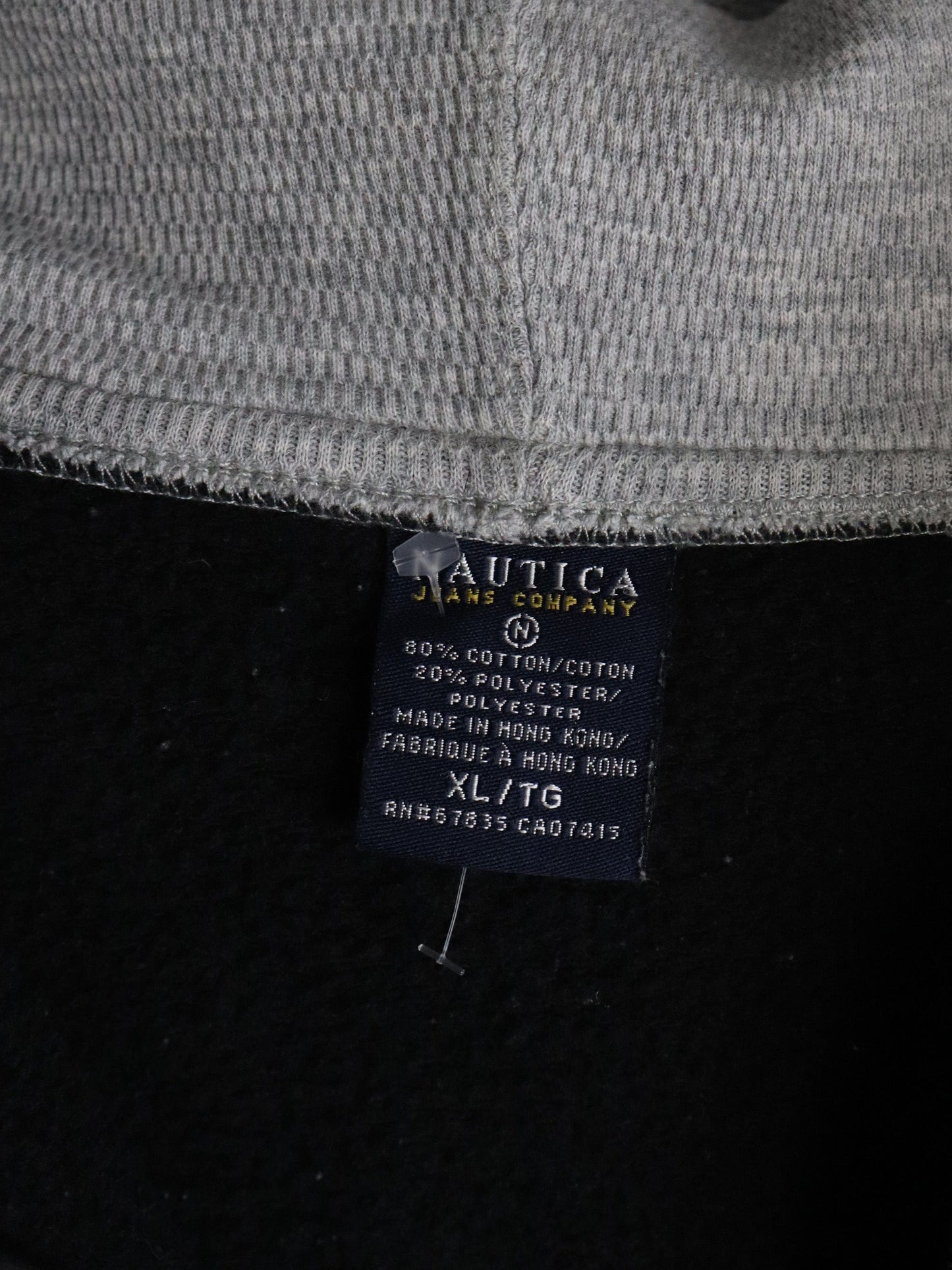 Vintage Nautica Sweatshirt Mens XL Black Full Zip Hoodie from propervintagecanada