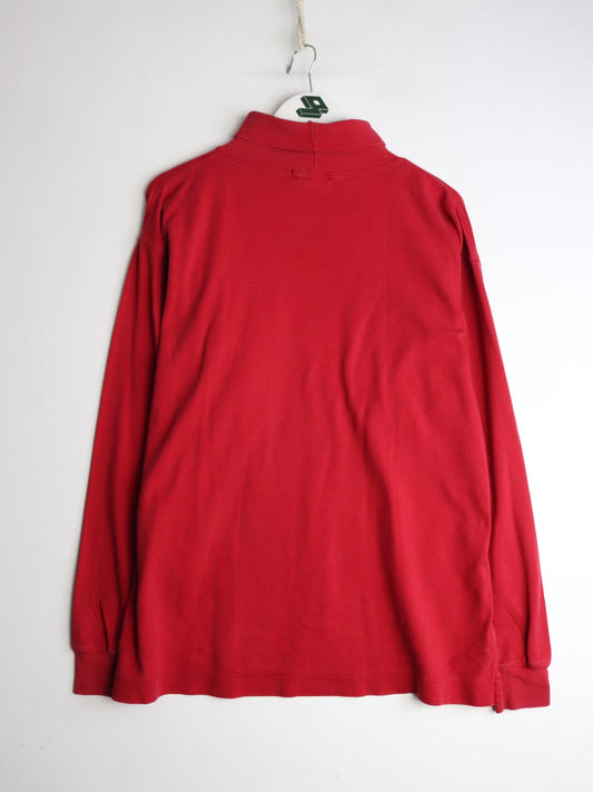 Vintage Nautica T Shirt Mens Large Red Turtleneck