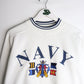 Vintage Navy Sweatshirt Mens Medium White from propervintagecanada