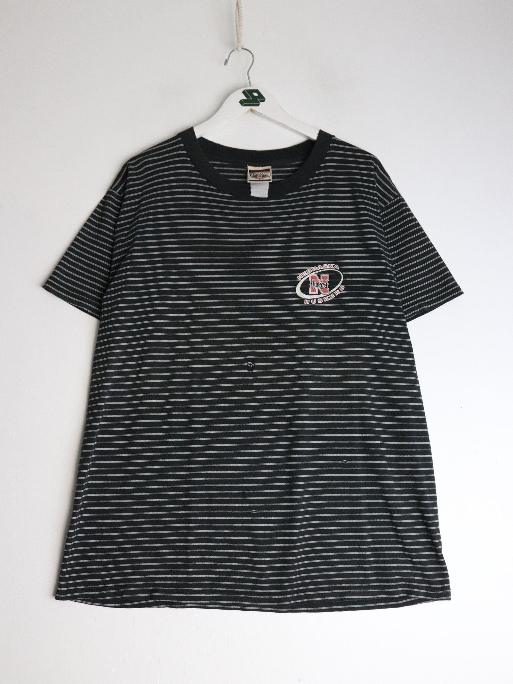 Vintage Nebraska Huskers T Shirt Mens Large Black