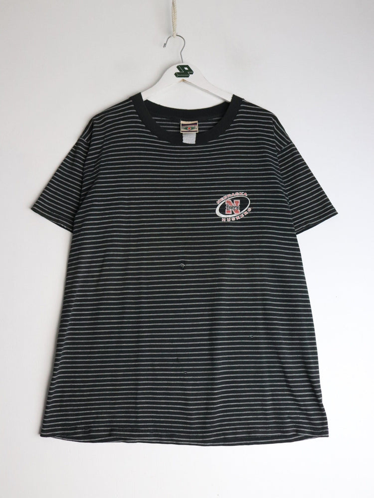 Vintage Nebraska Huskers T Shirt Mens Large Black from propervintagecanada