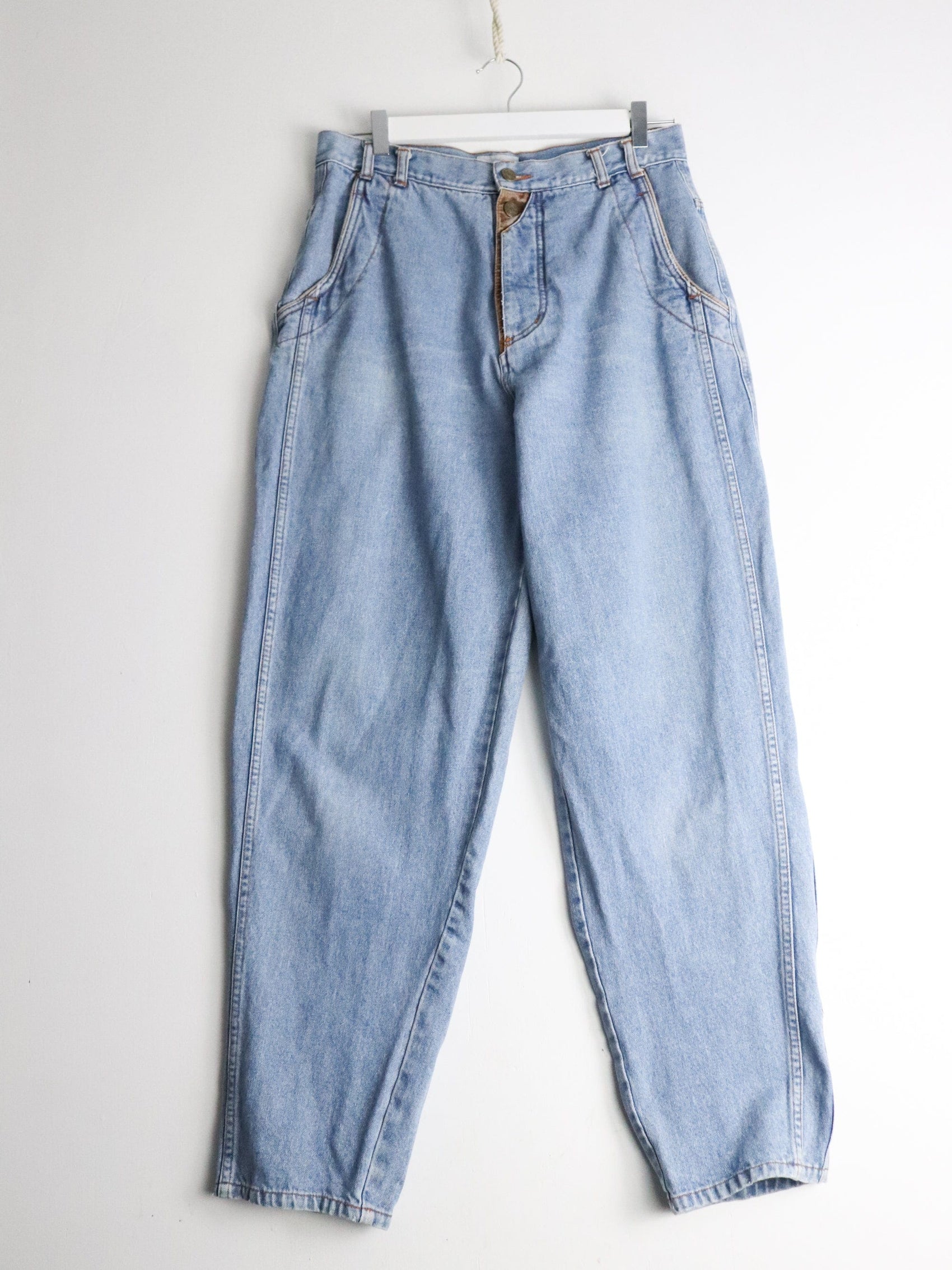 Vintage Nevada Pants Womens 32 x 31 Blue High Waisted Denim Jeans from propervintagecanada