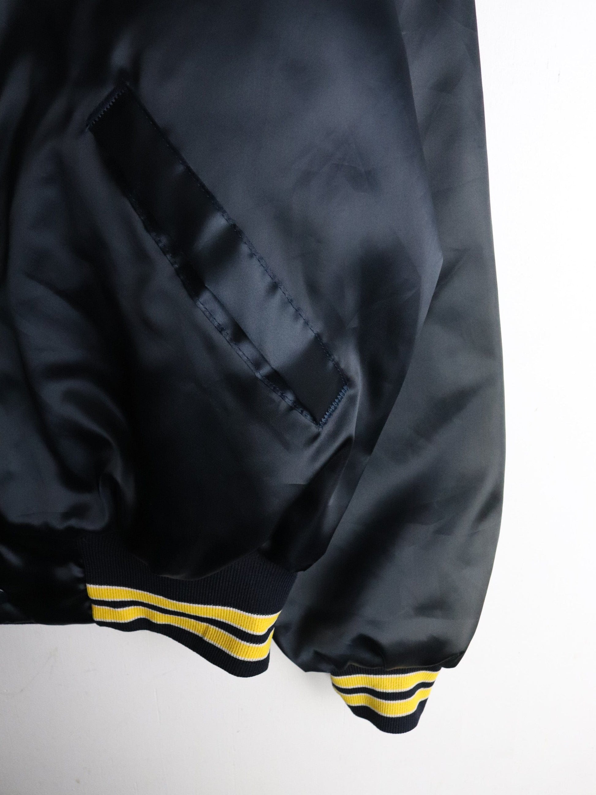 Vintage New York Walleye Assoc. Jacket Mens Large Blue Satin from propervintagecanada