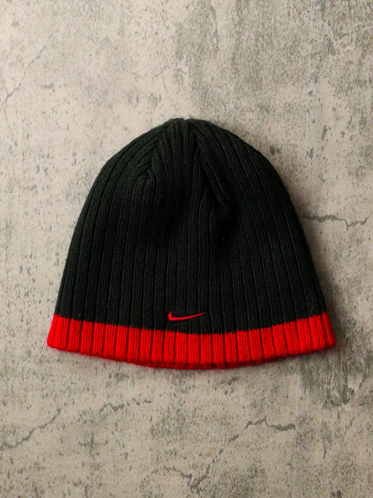 Vintage Nike Beanie Youth Black Swoosh Skully from propervintagecanada