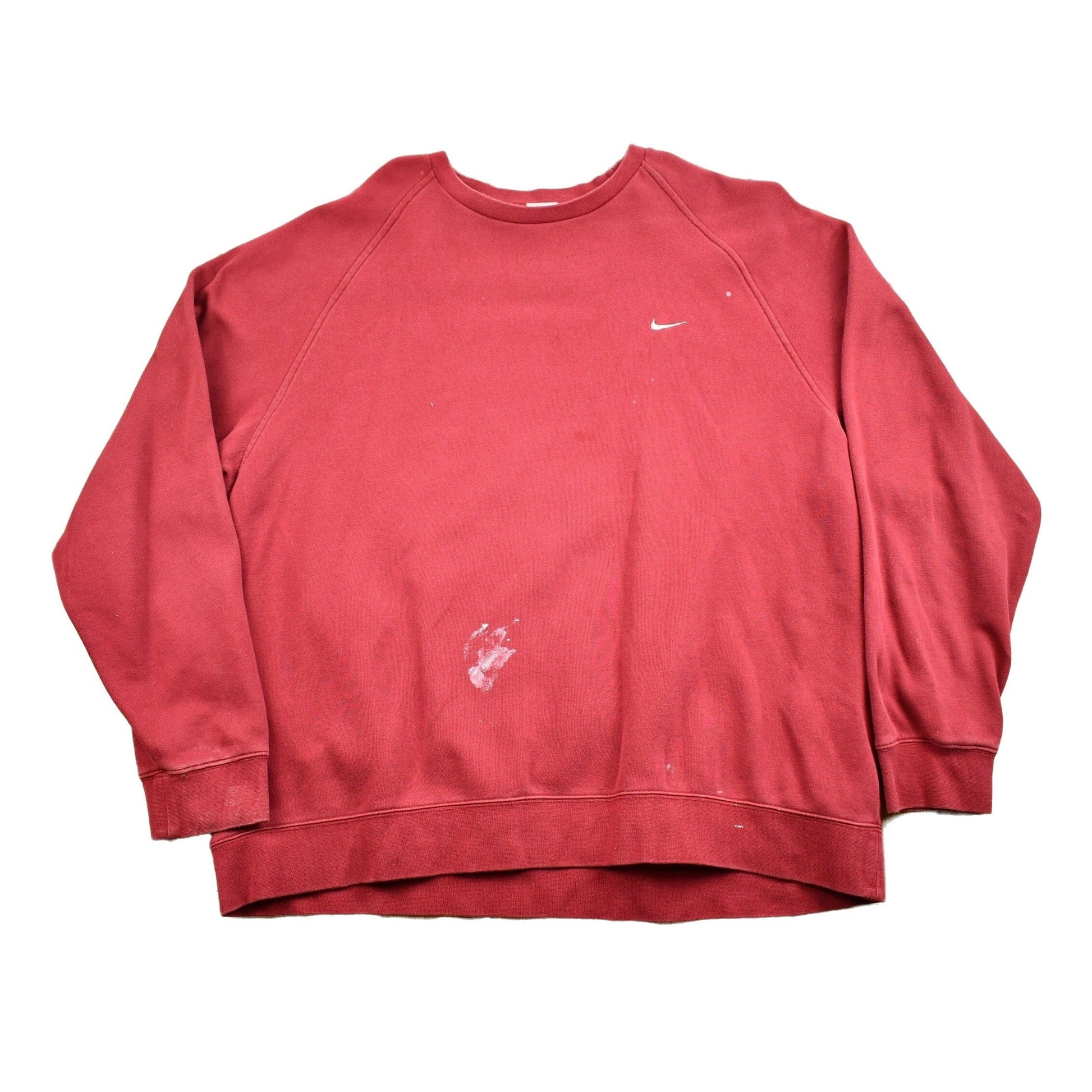 Vintage Nike Embroidered Mini Swoosh Raglan Crewneck Sweatshirt Men's 2XL from propervintagecanada
