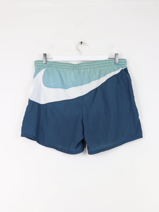 Vintage Nike Swim Trunks Womens Large Blue Swoosh Bath Suit
