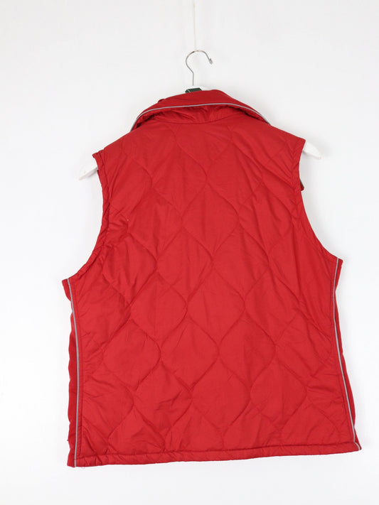 Vintage Nike Vest Womens Large Red Swoosh Jacket Windbreaker