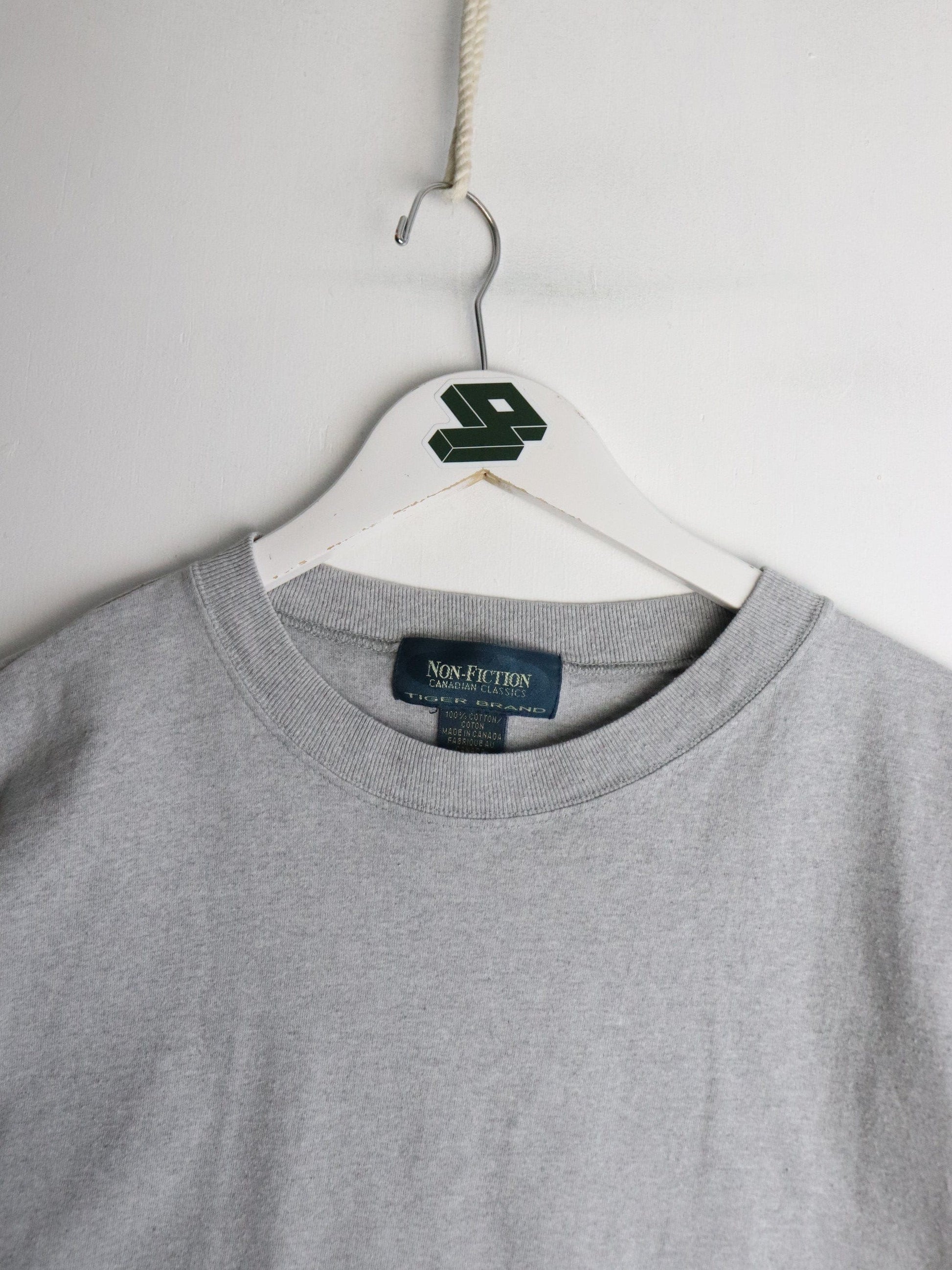 Vintage Non-Fiction T Shirt Fits Mens XL Grey from propervintagecanada