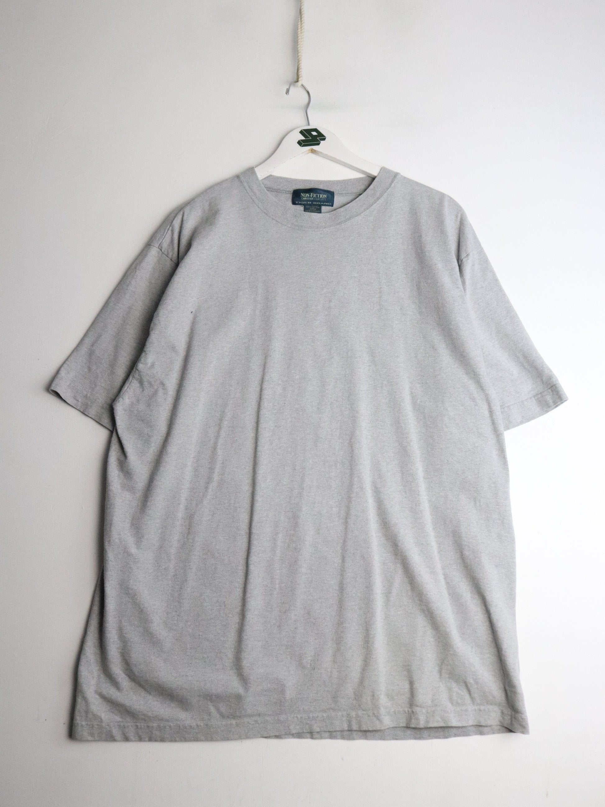 Vintage Non-Fiction T Shirt Fits Mens XL Grey from propervintagecanada