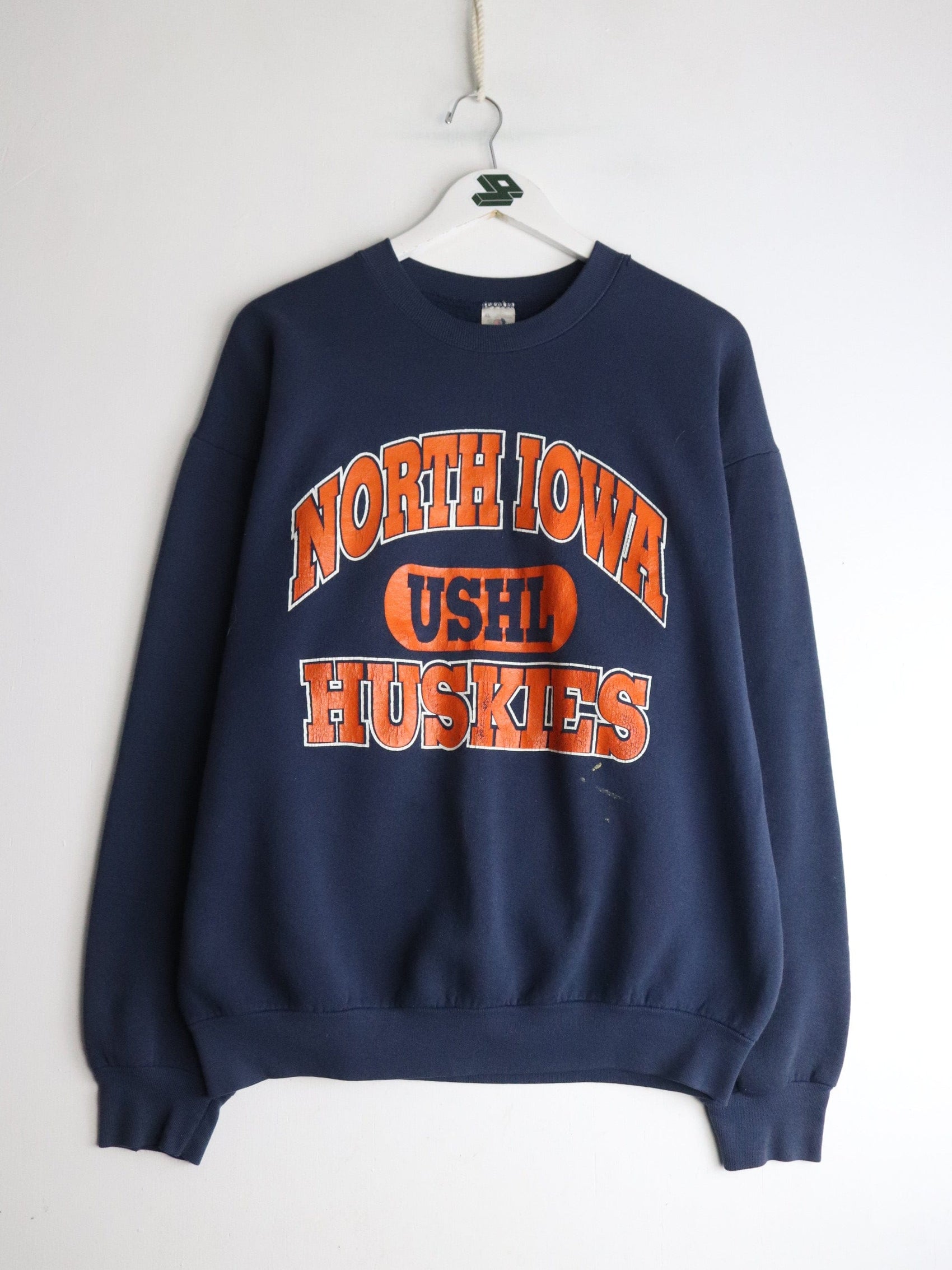 Vintage North Iowa Huskies Sweatshirt Mens XL Blue