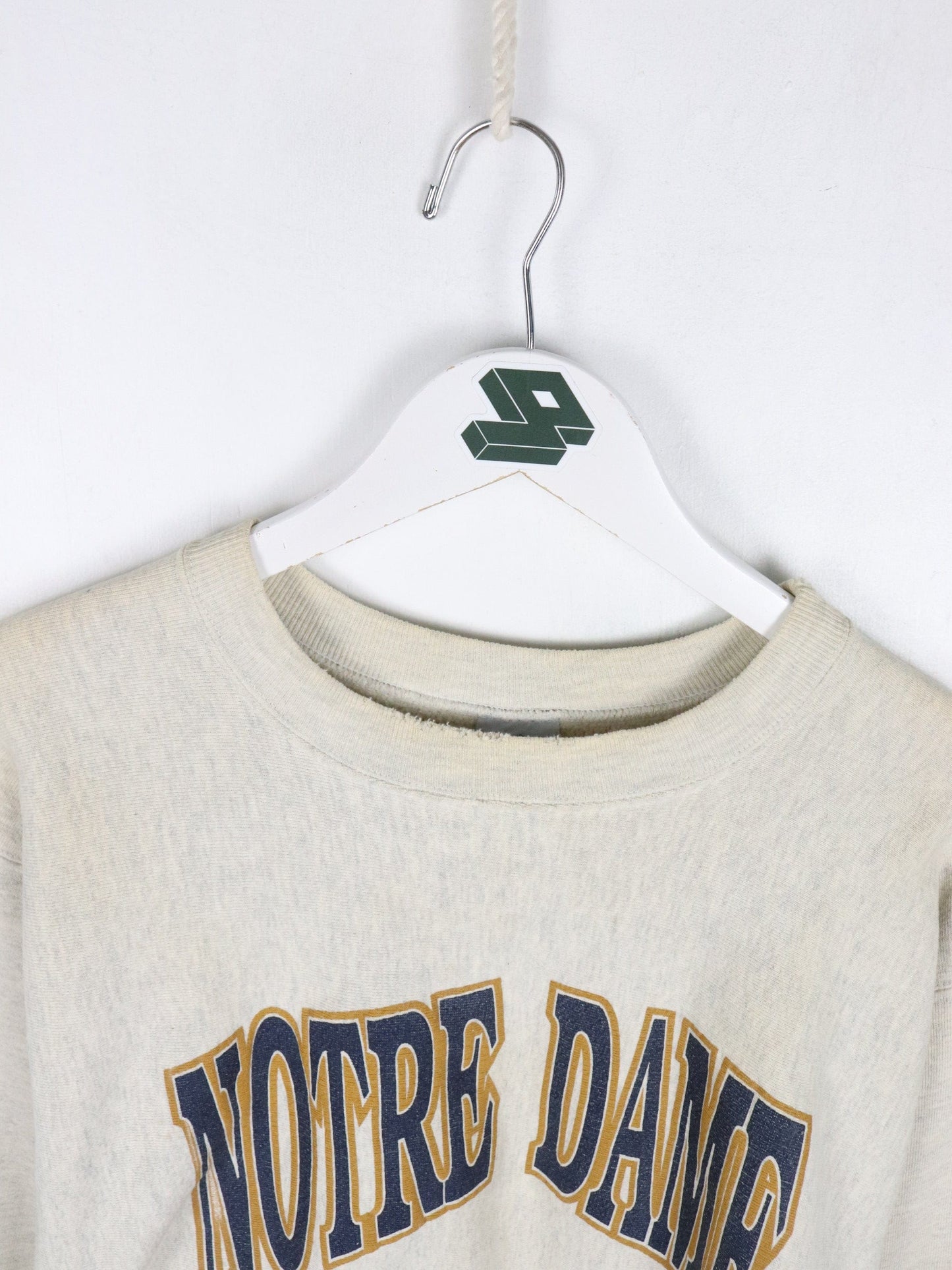 Vintage Notre Dame Sweatshirt Mens Large Grey from propervintagecanada