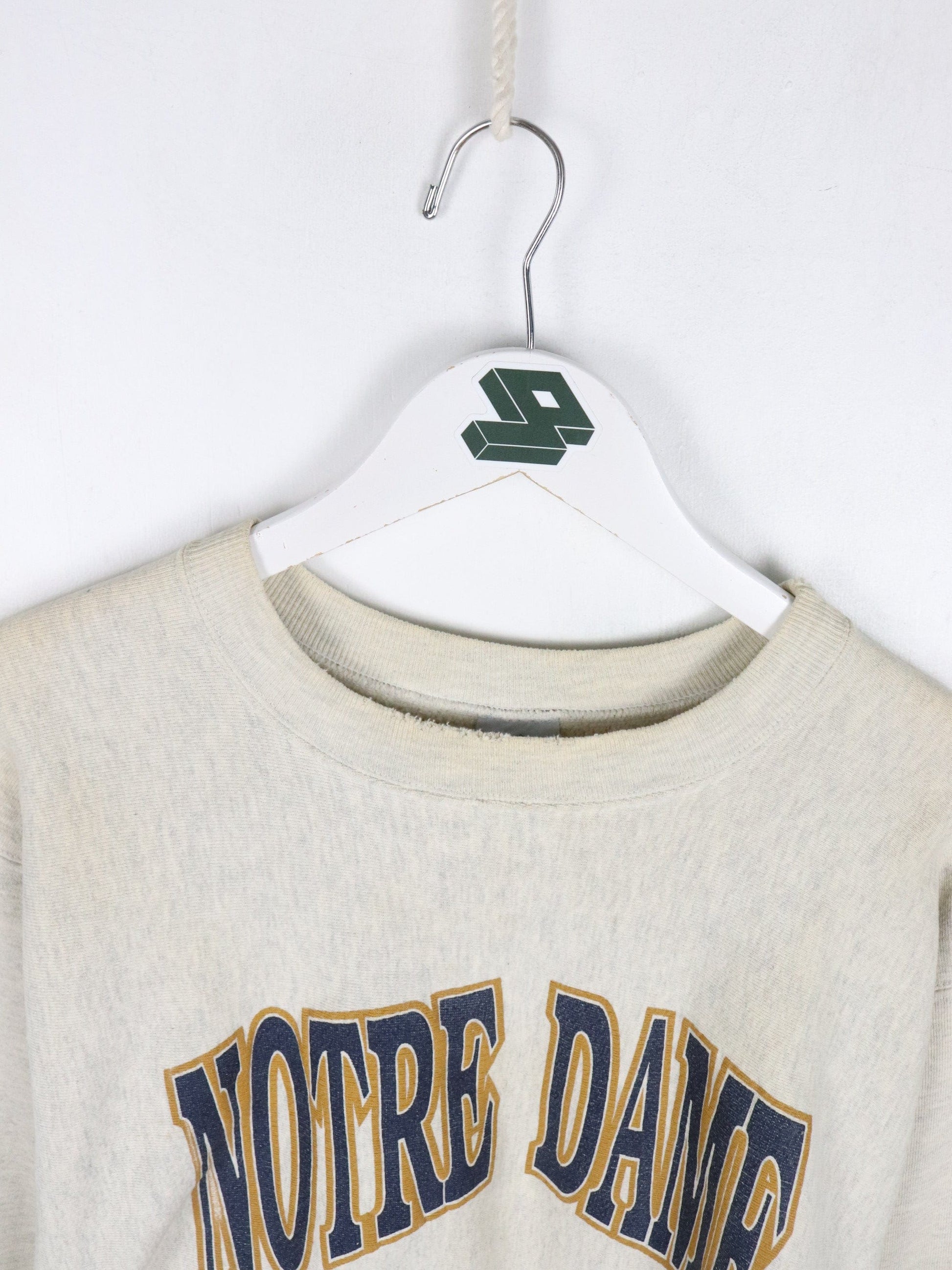 Vintage Notre Dame Sweatshirt Mens Large Grey from propervintagecanada