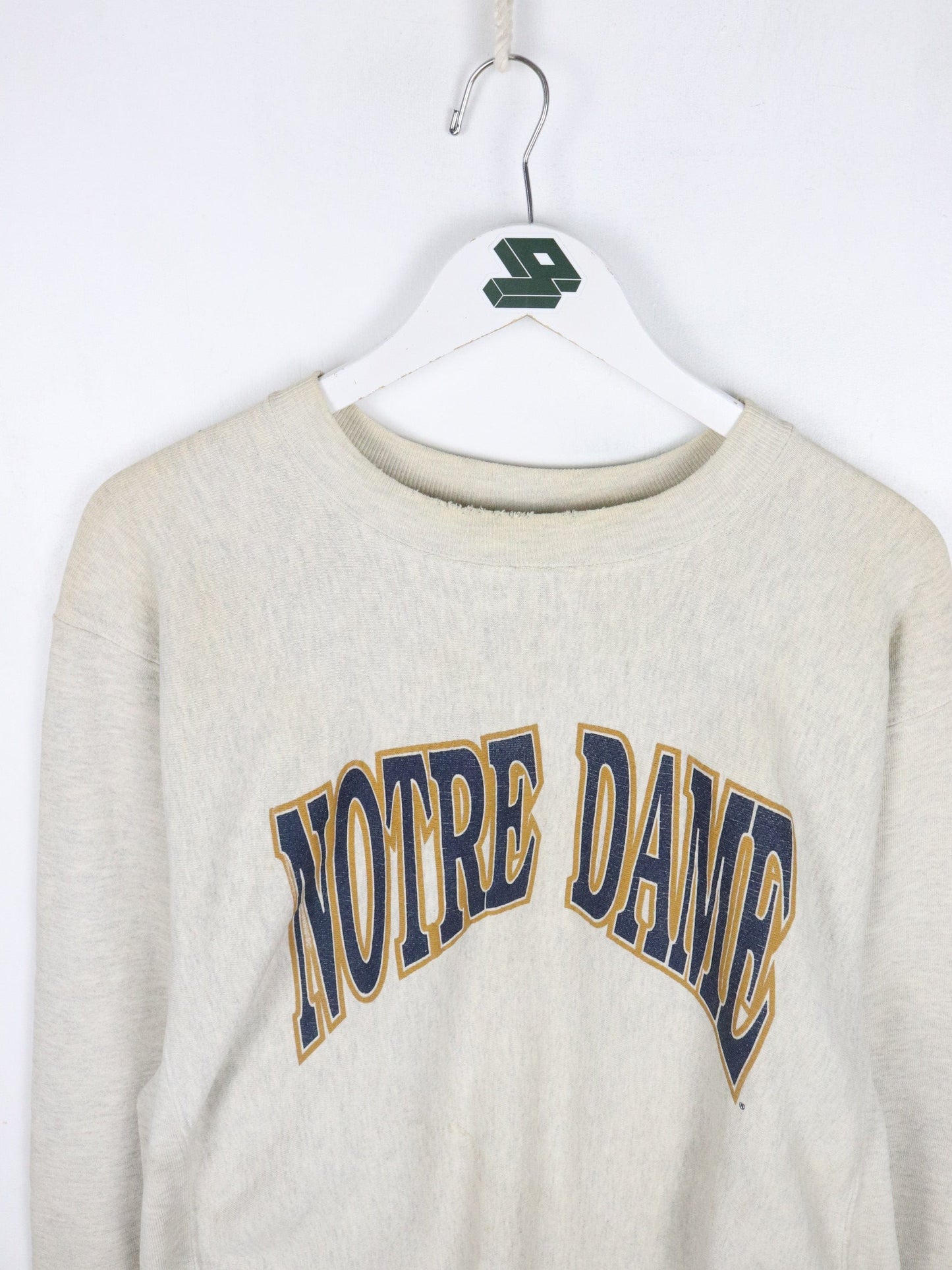 Vintage Notre Dame Sweatshirt Mens Large Grey from propervintagecanada