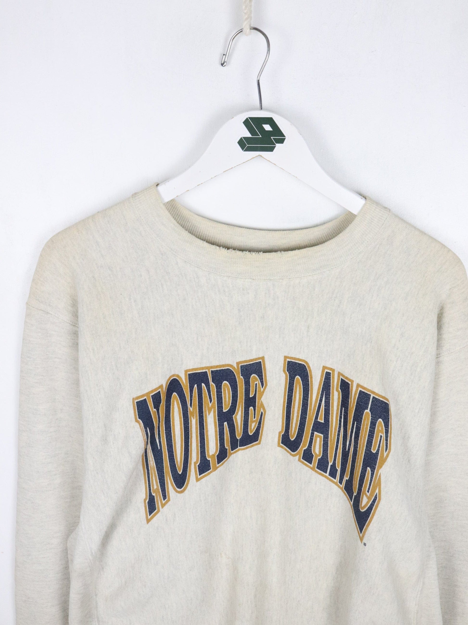 Vintage Notre Dame Sweatshirt Mens Large Grey from propervintagecanada