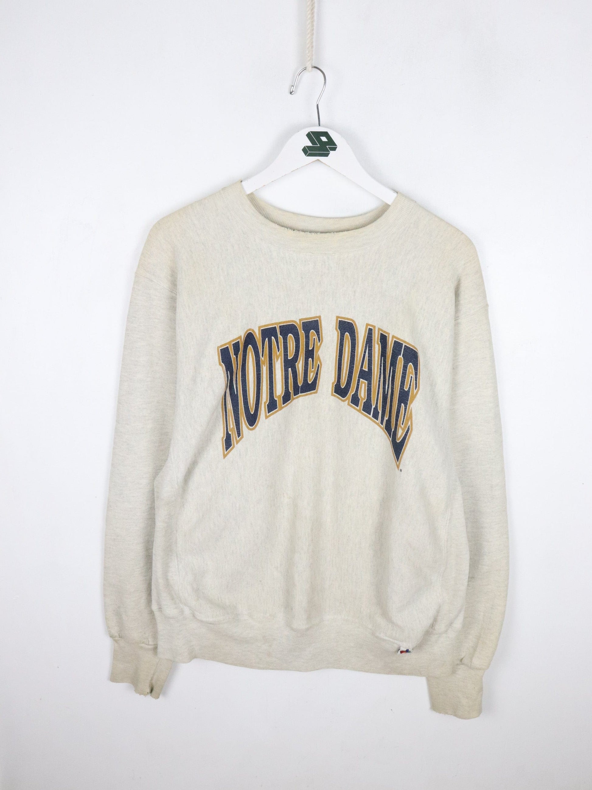 Vintage Notre Dame Sweatshirt Mens Large Grey from propervintagecanada
