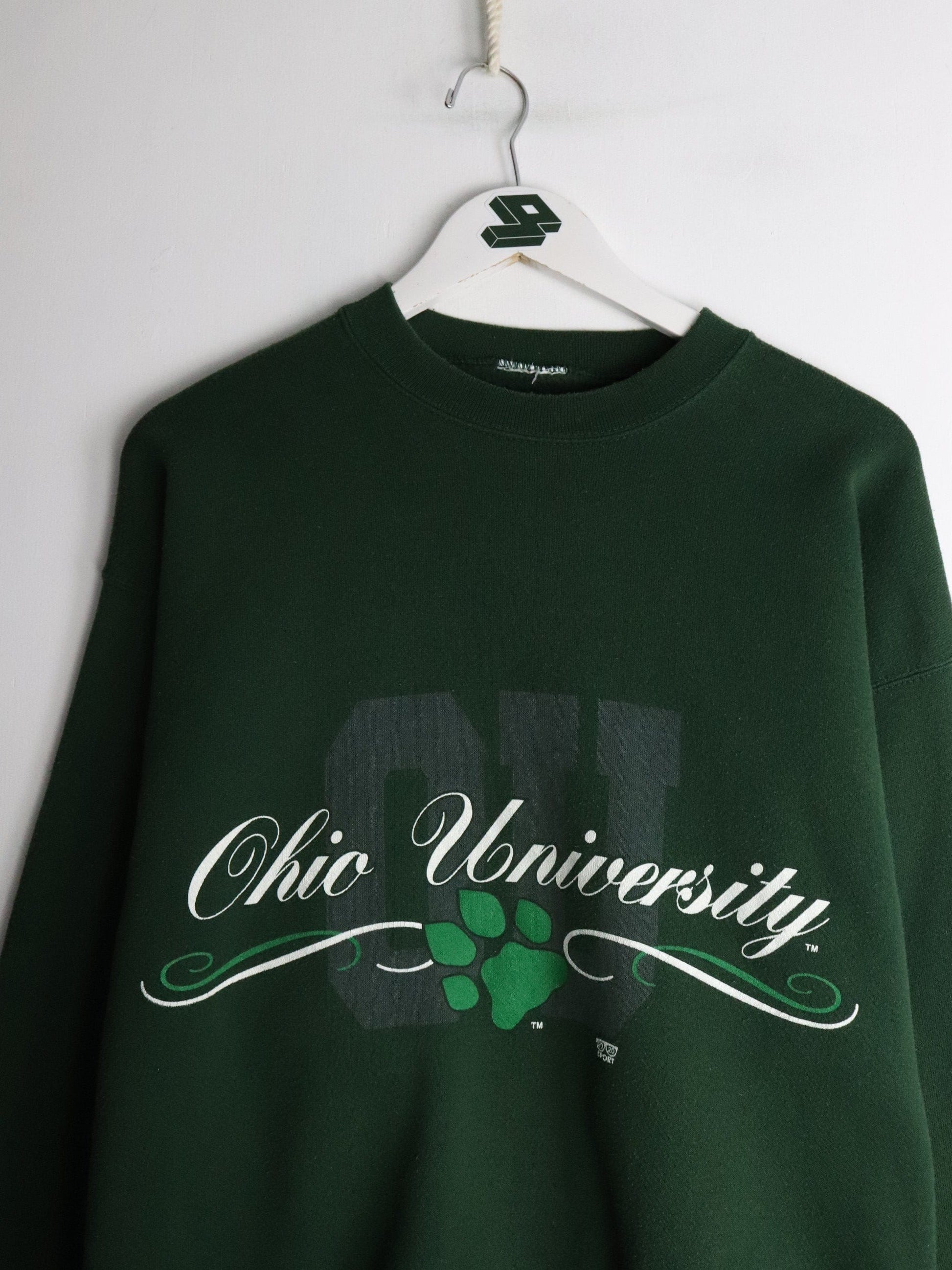 Vintage Ohio University Sweatshirt Mens XL Green College
