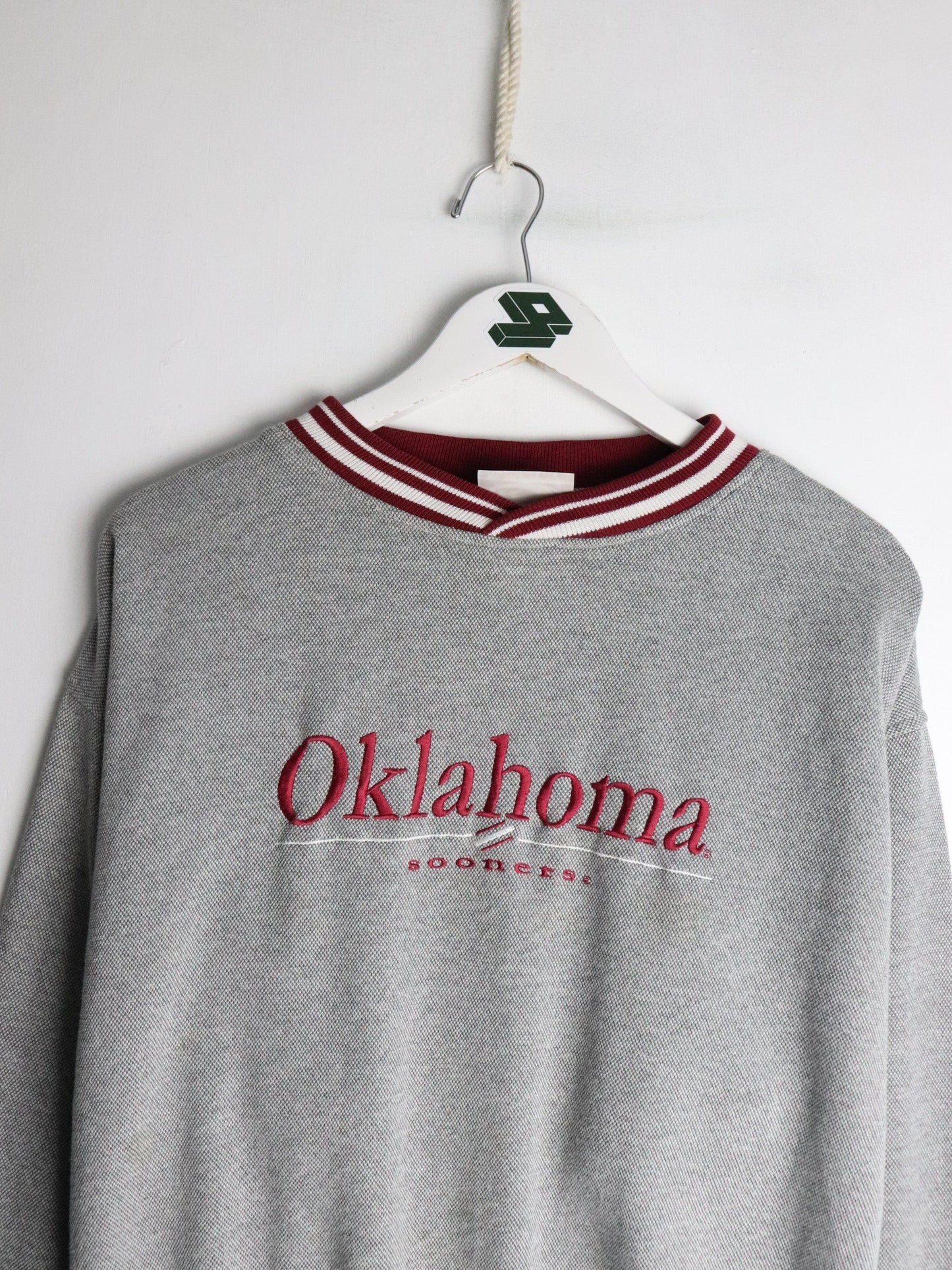 Vintage Oklahoma Sooners Sweatshirt Mens Medium Grey College