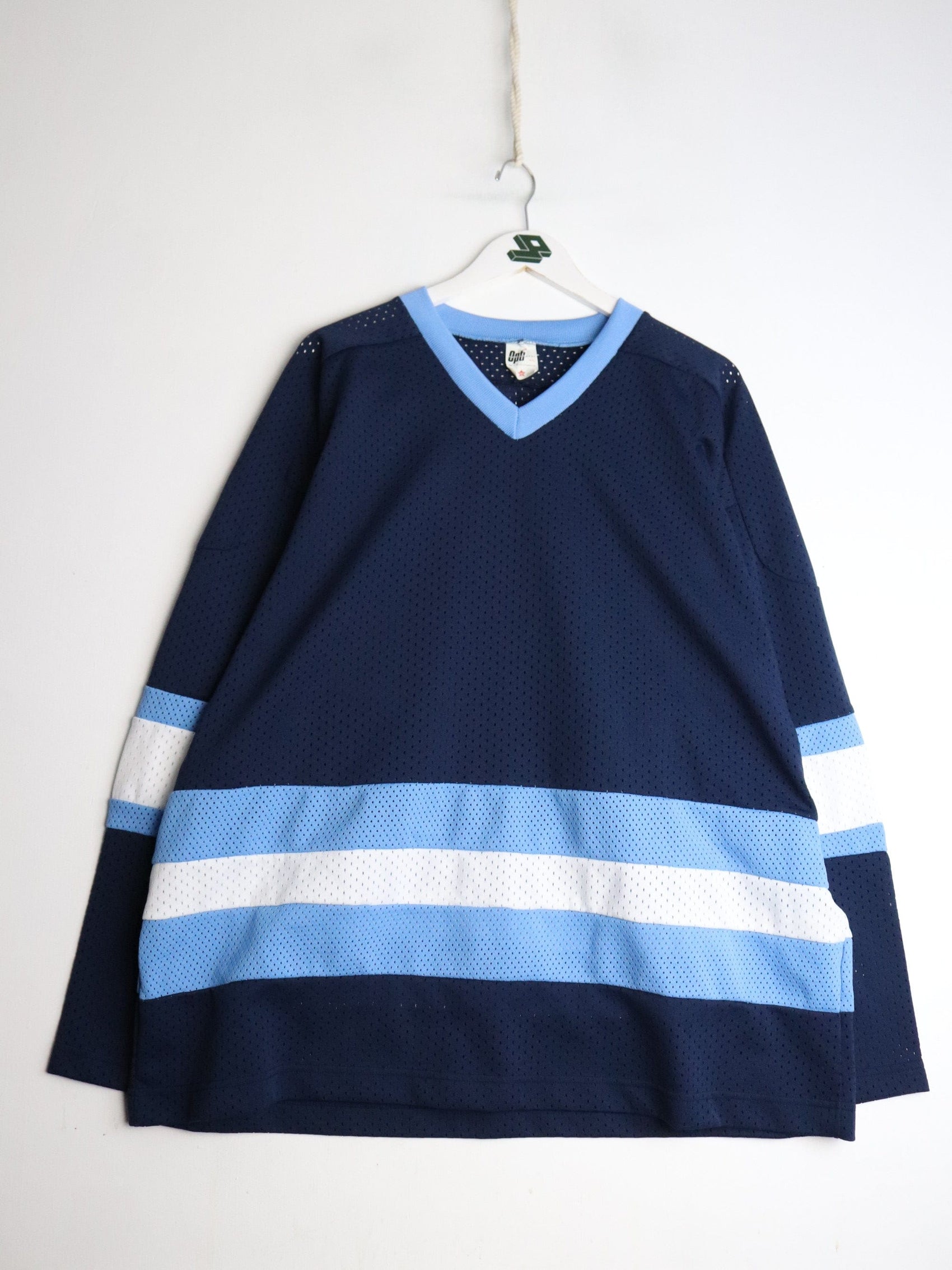 Vintage Opti Sportswear Hockey Jersey Mens 2XL Blue