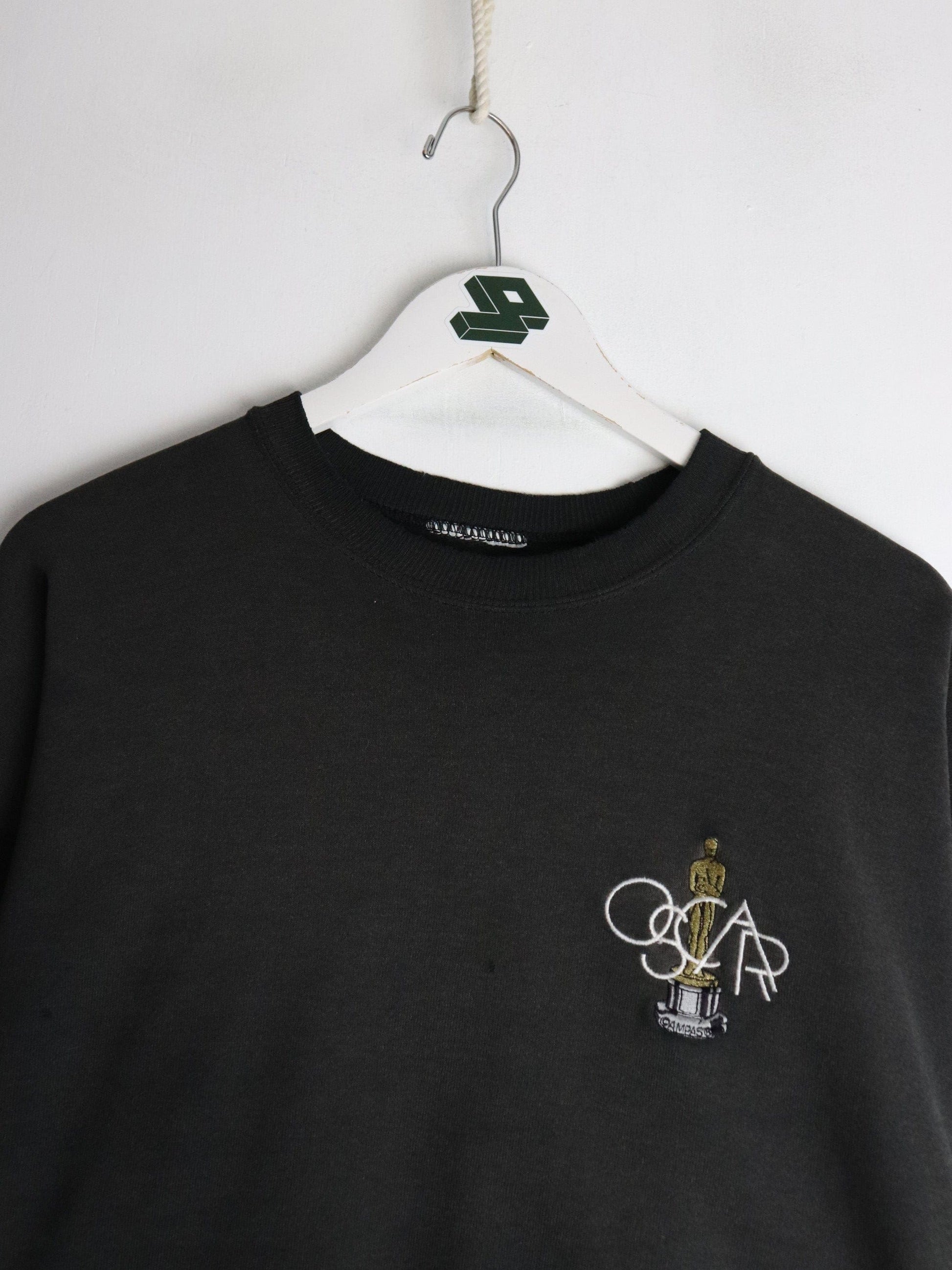 Vintage Oscar Sweatshirt Mens Large Black 90s from propervintagecanada