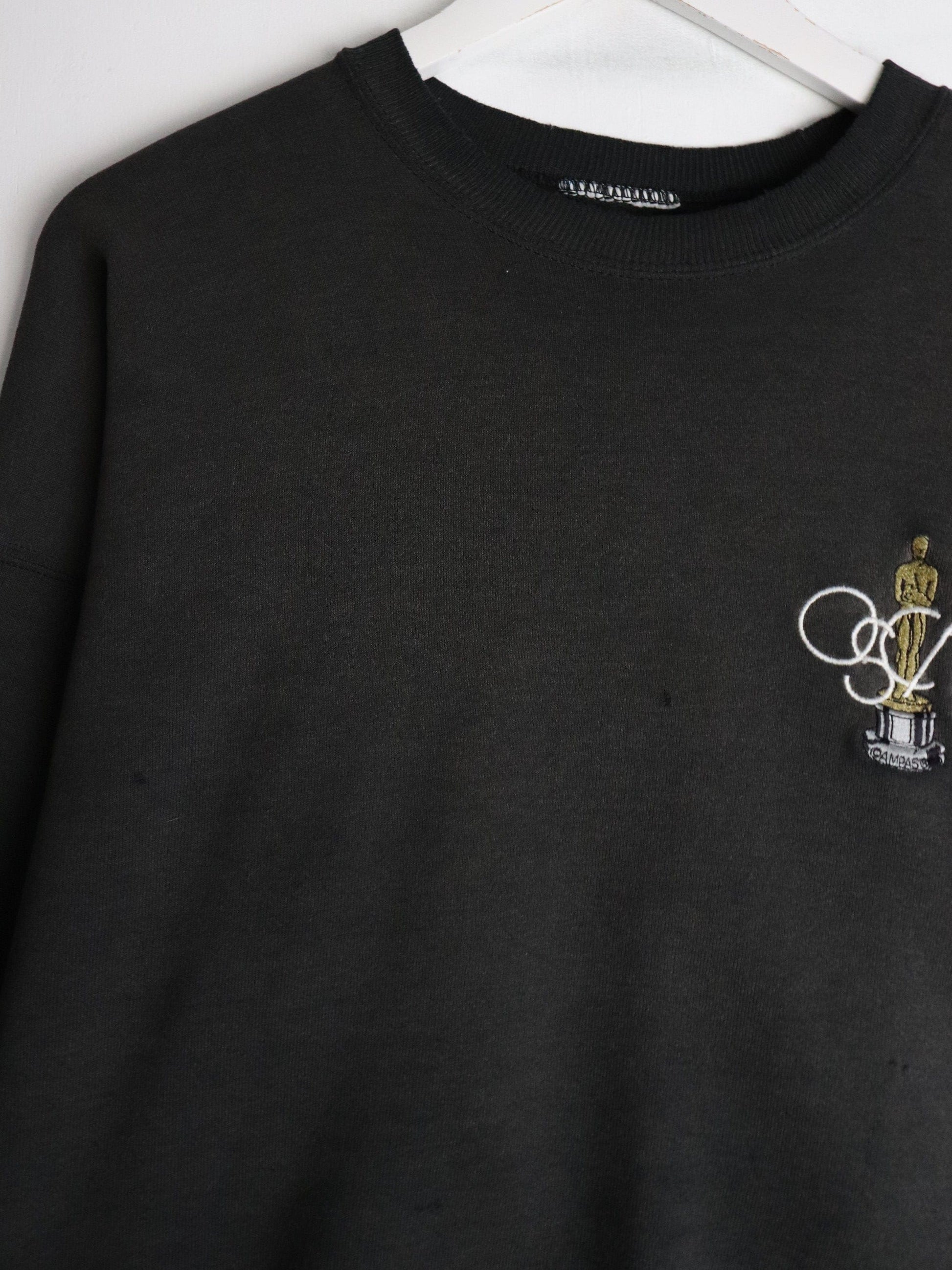 Vintage Oscar Sweatshirt Mens Large Black 90s from propervintagecanada