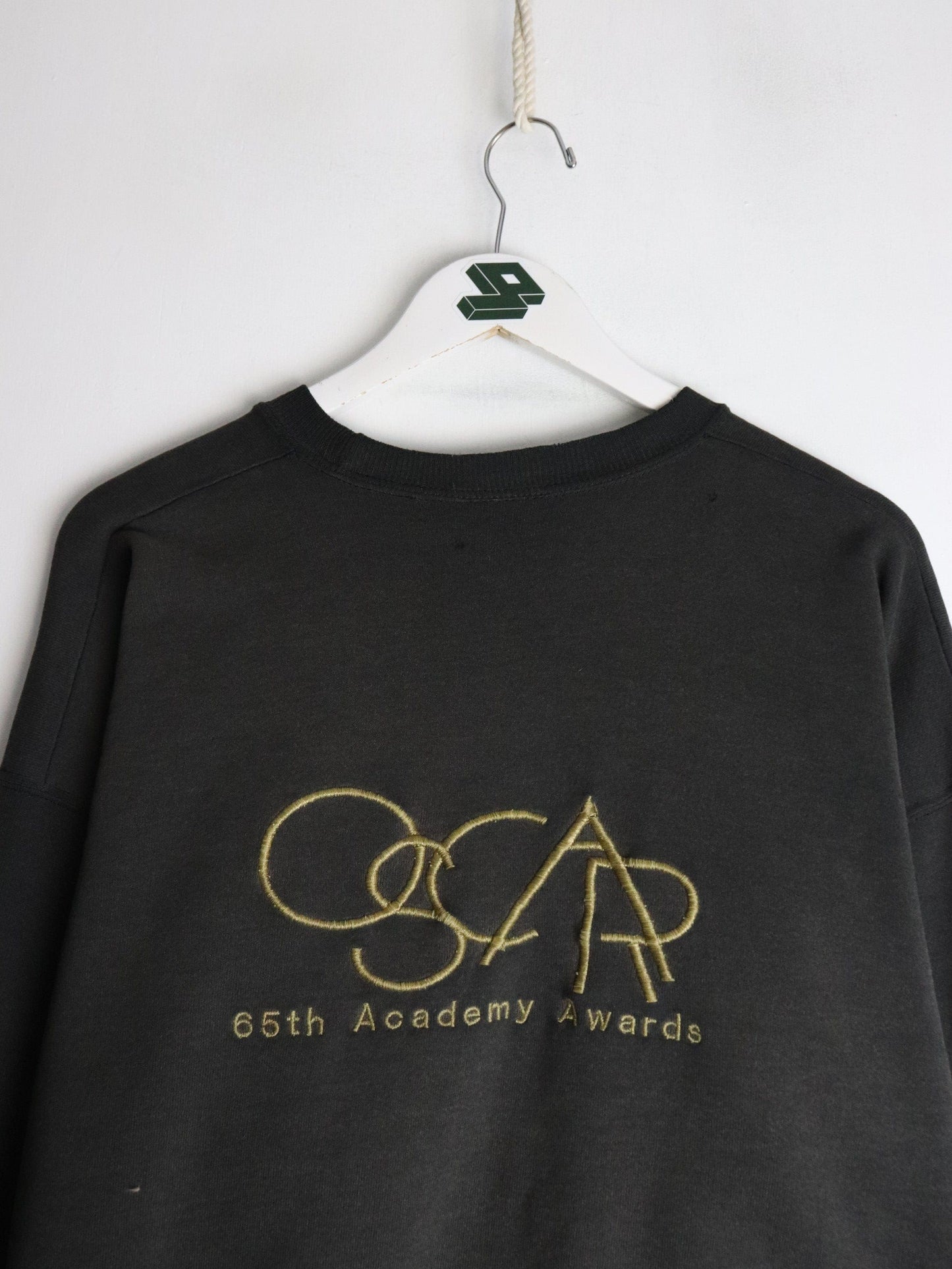 Vintage Oscar Sweatshirt Mens Large Black 90s from propervintagecanada