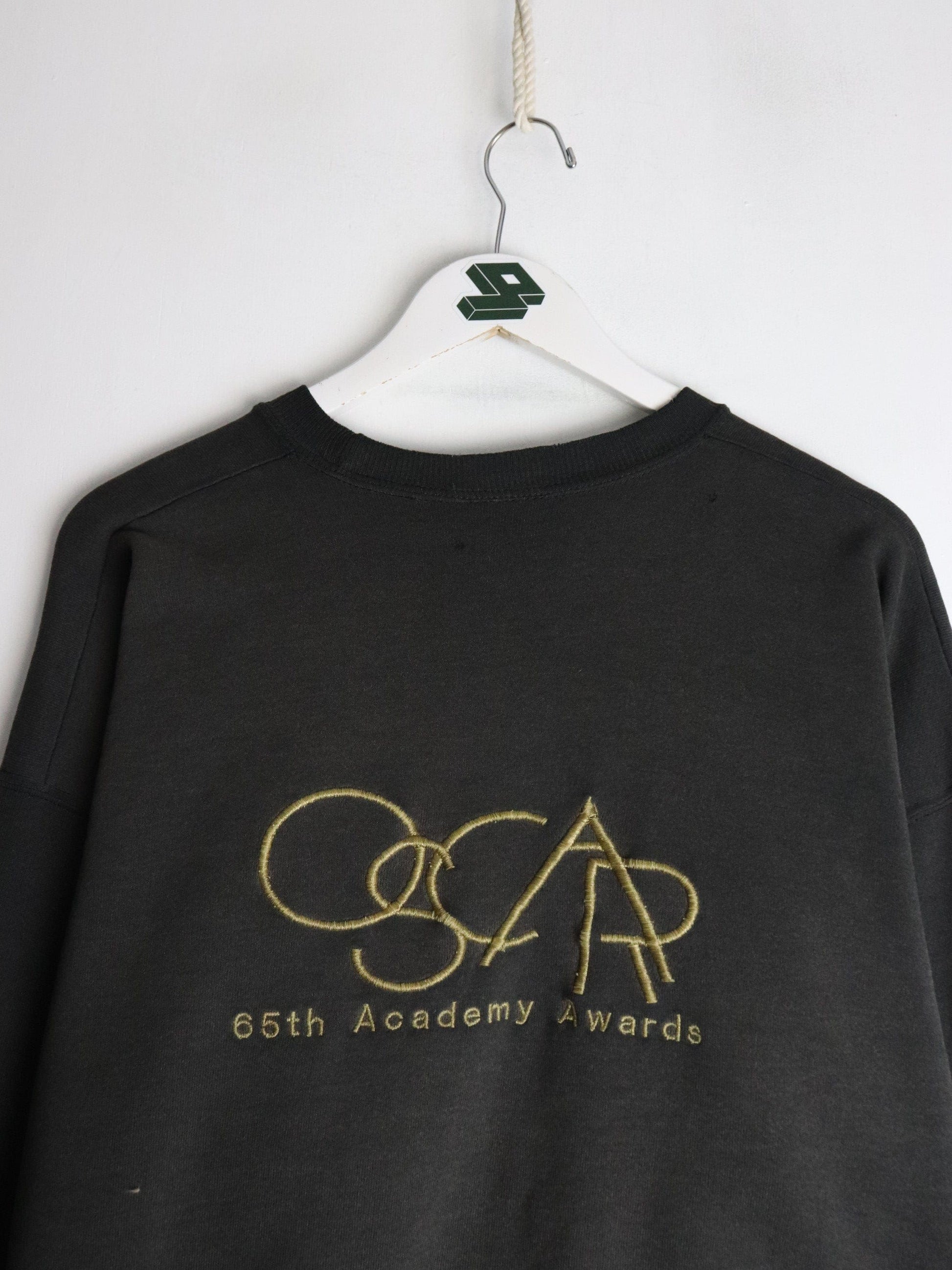 Vintage Oscar Sweatshirt Mens Large Black 90s from propervintagecanada