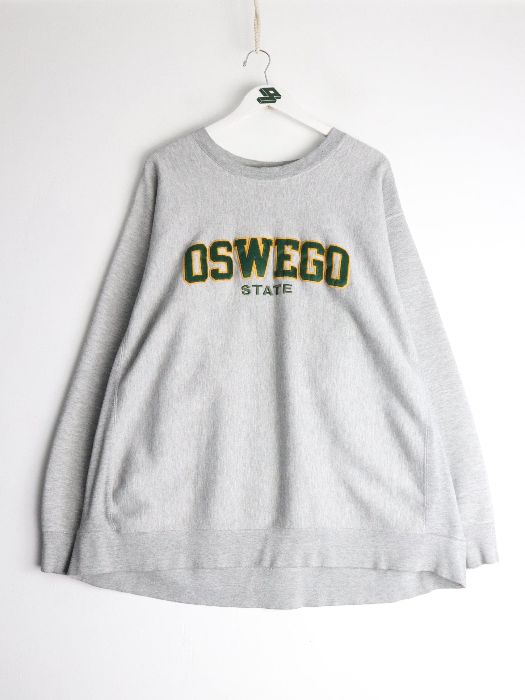Vintage Oswego State University Sweatshirt Mens 2XL Grey College