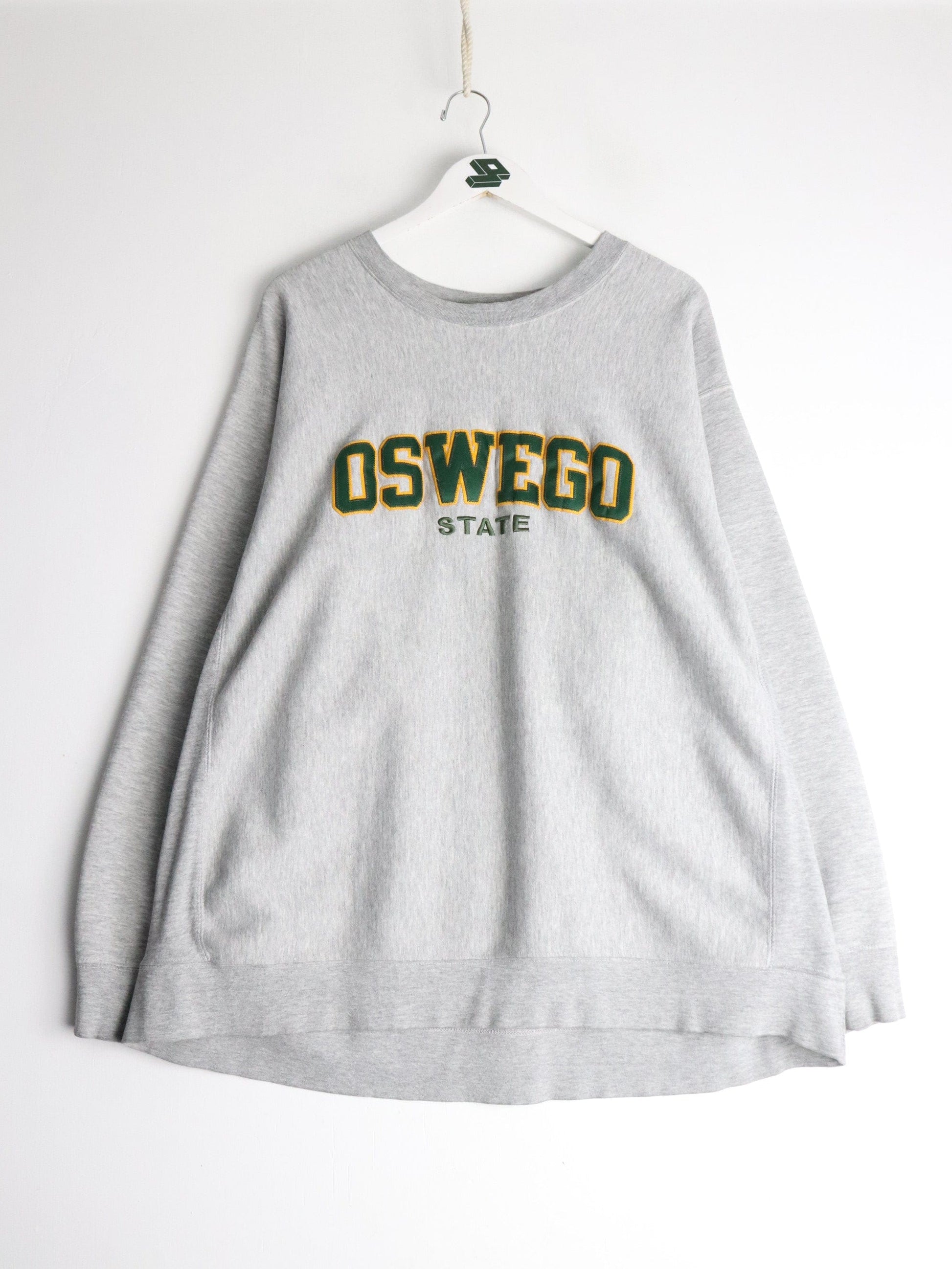 Vintage Oswego State University Sweatshirt Mens 2XL Grey College