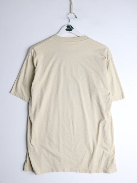 Vintage Outdoor School T Shirt Fits Mens Large Beige 80s from propervintagecanada