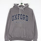 Vintage Oxford University Sweatshirt Fits Mens Small Grey College Hoodie