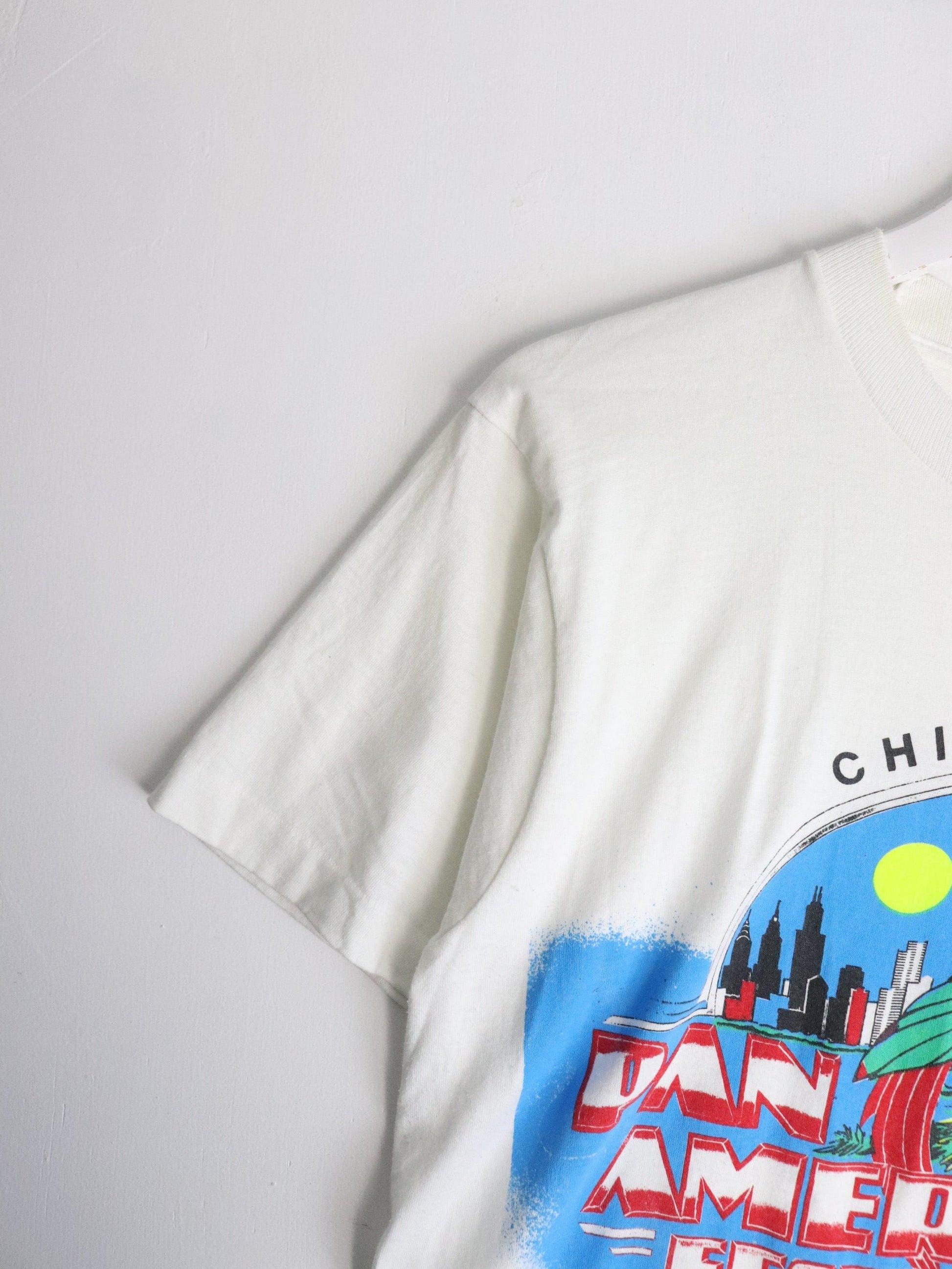 Vintage Pan American Festival T Shirt Mens Medium White from propervintagecanada