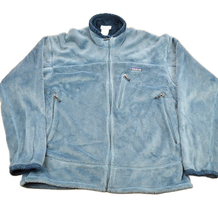 Vintage Patagonia Blue Fleece Zip Up Sweater Men's XL from propervintagecanada