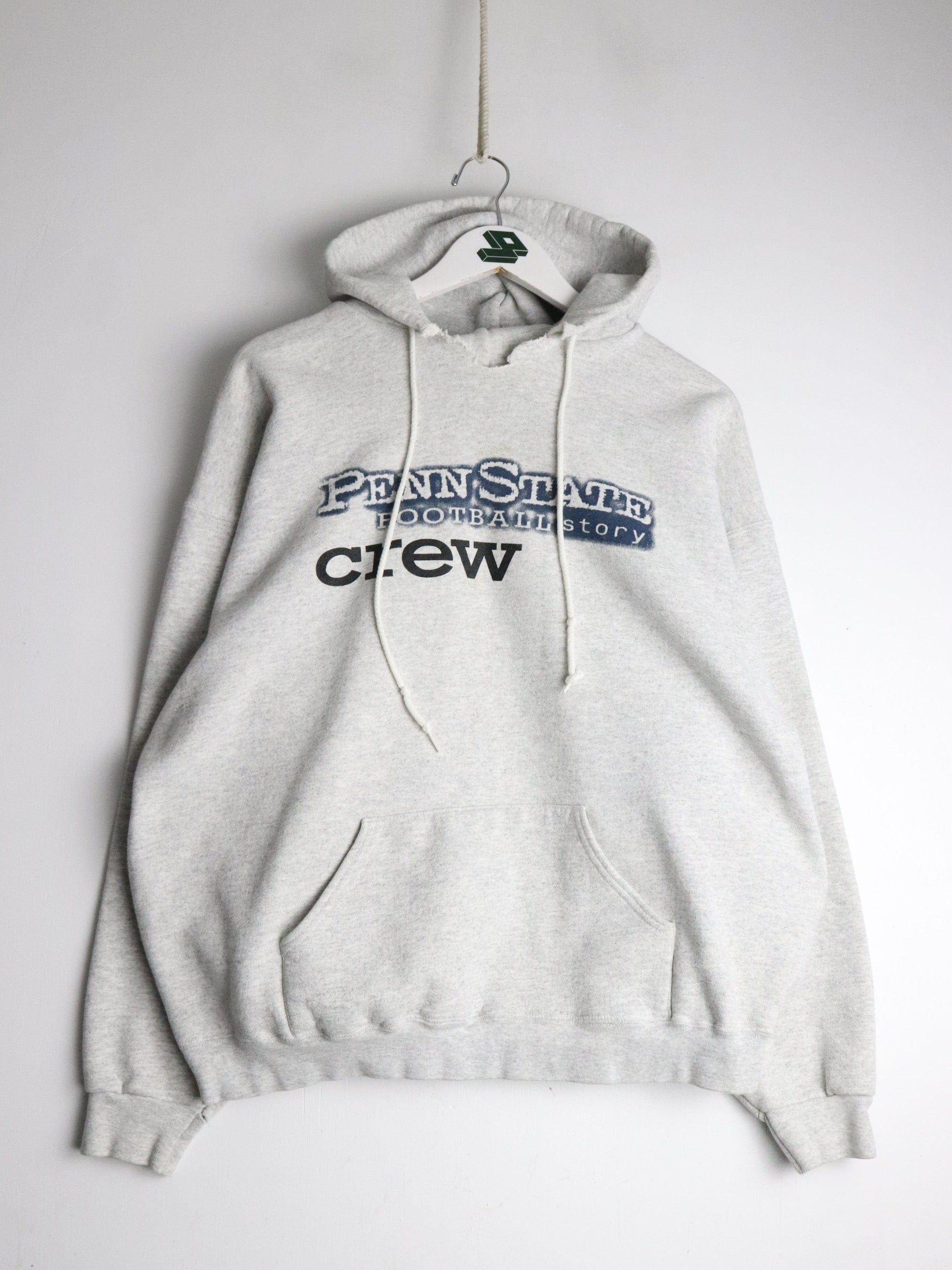 Vintage Penn State Football Story Sweatshirt Mens XL Grey Hoodie from propervintagecanada
