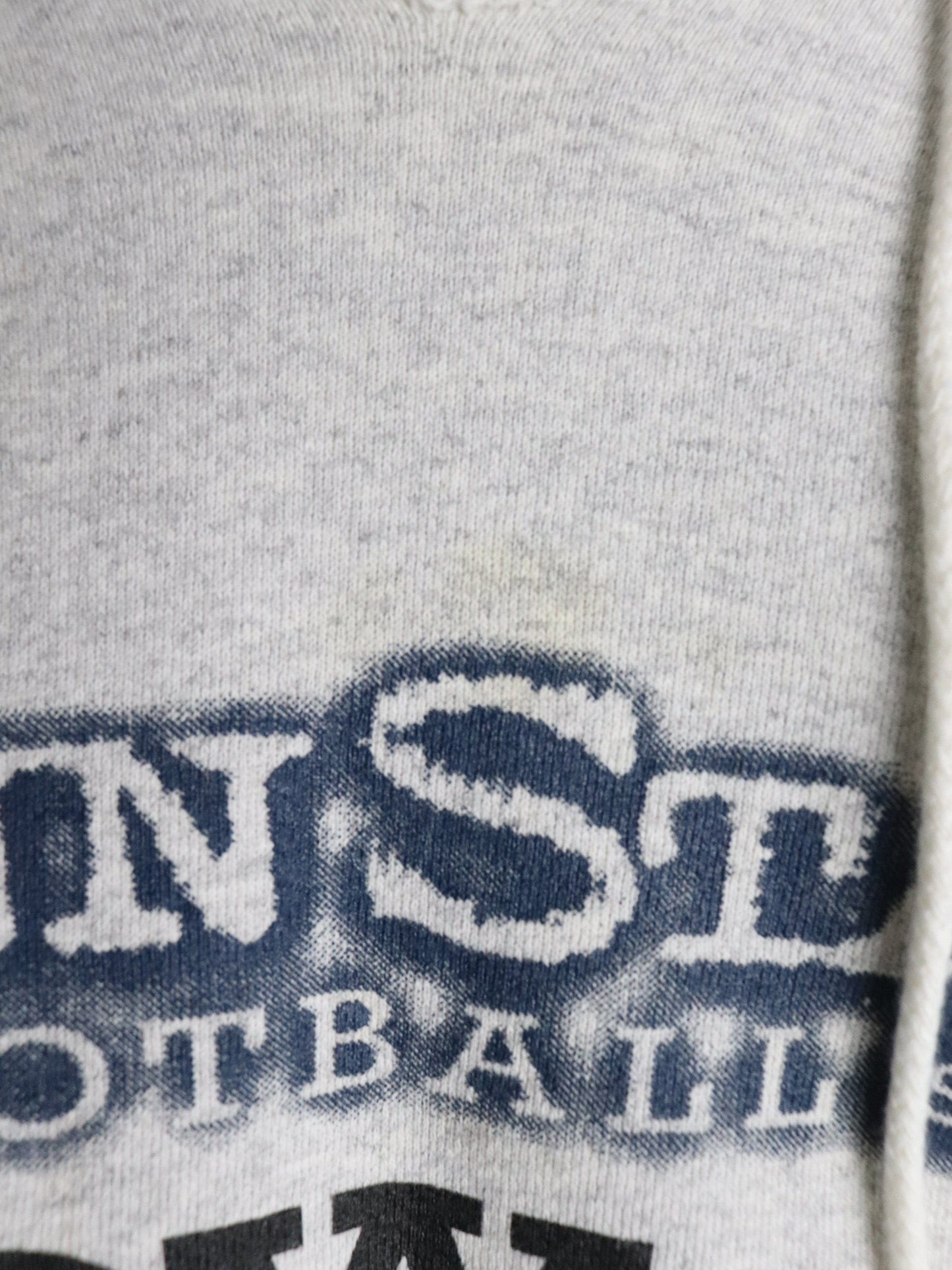 Vintage Penn State Football Story Sweatshirt Mens XL Grey Hoodie from propervintagecanada