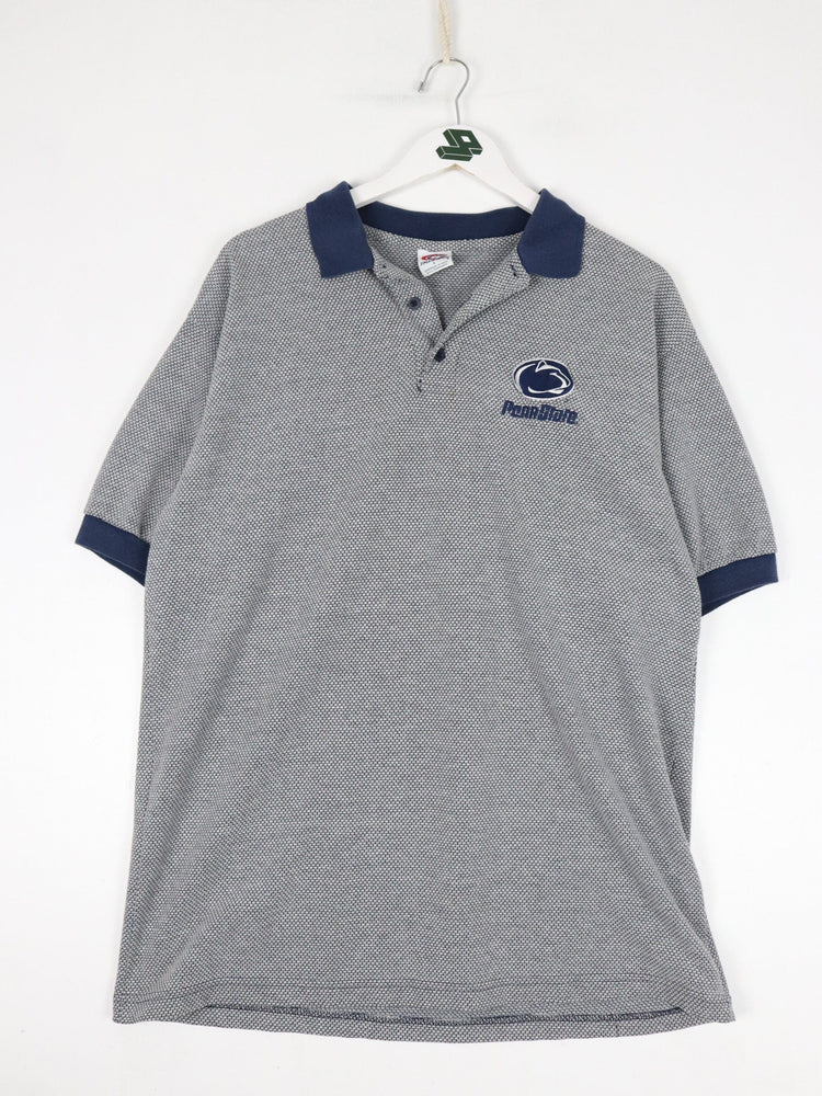 Vintage Penn State Nittany Lions Polo Shirt Mens Large Grey College from propervintagecanada