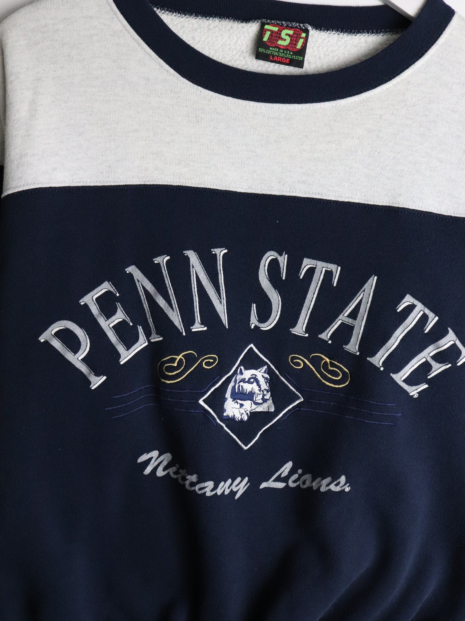 Vintage Penn State Nittany Lions Sweatshirt Mens Large Blue