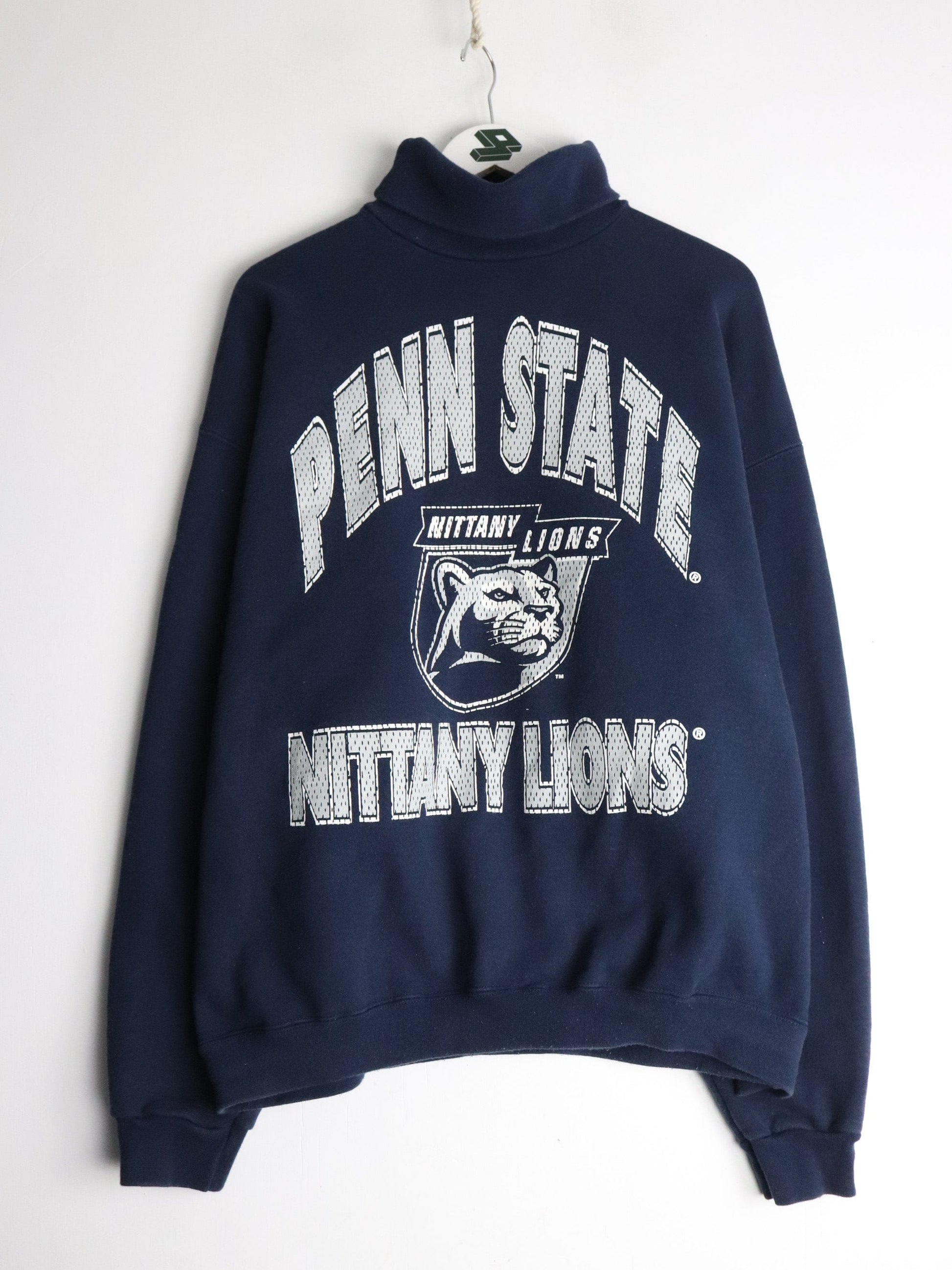 Vintage Penn State Nittany Lions Sweatshirt Mens XL Blue Turtleneck