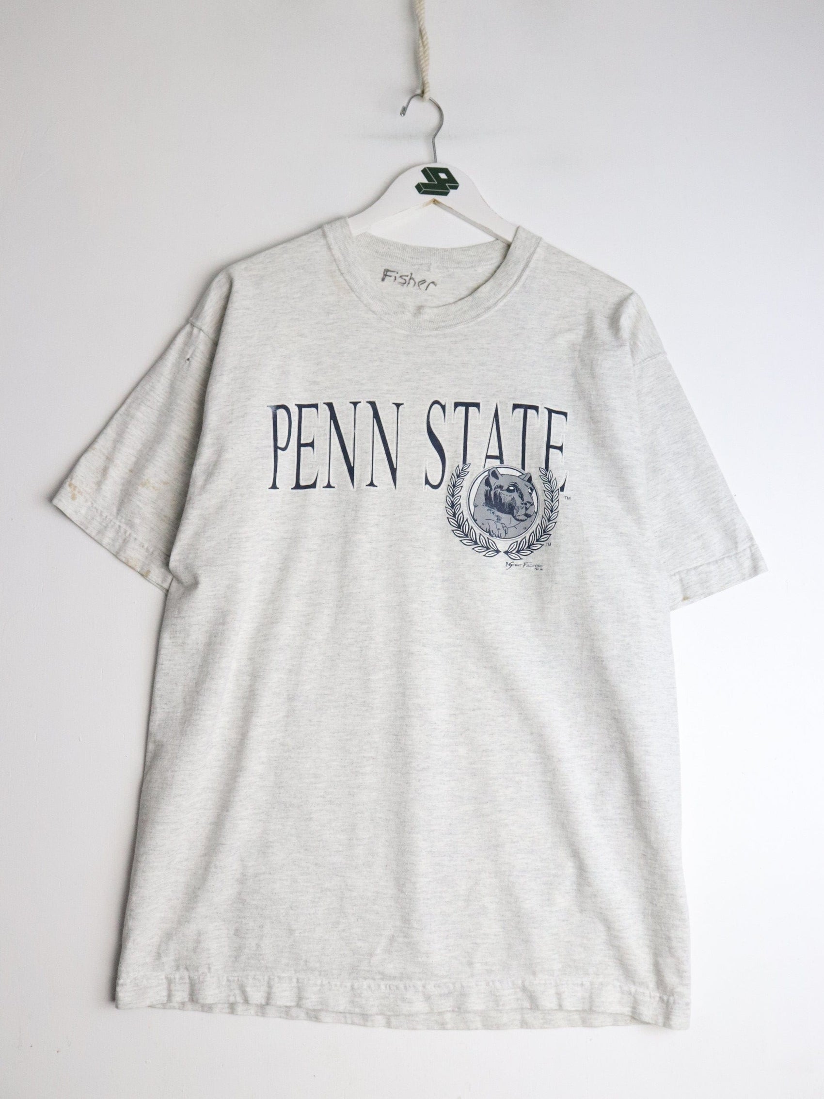 Vintage Penn State Nittany Lions T Shirt Mens Large Grey College