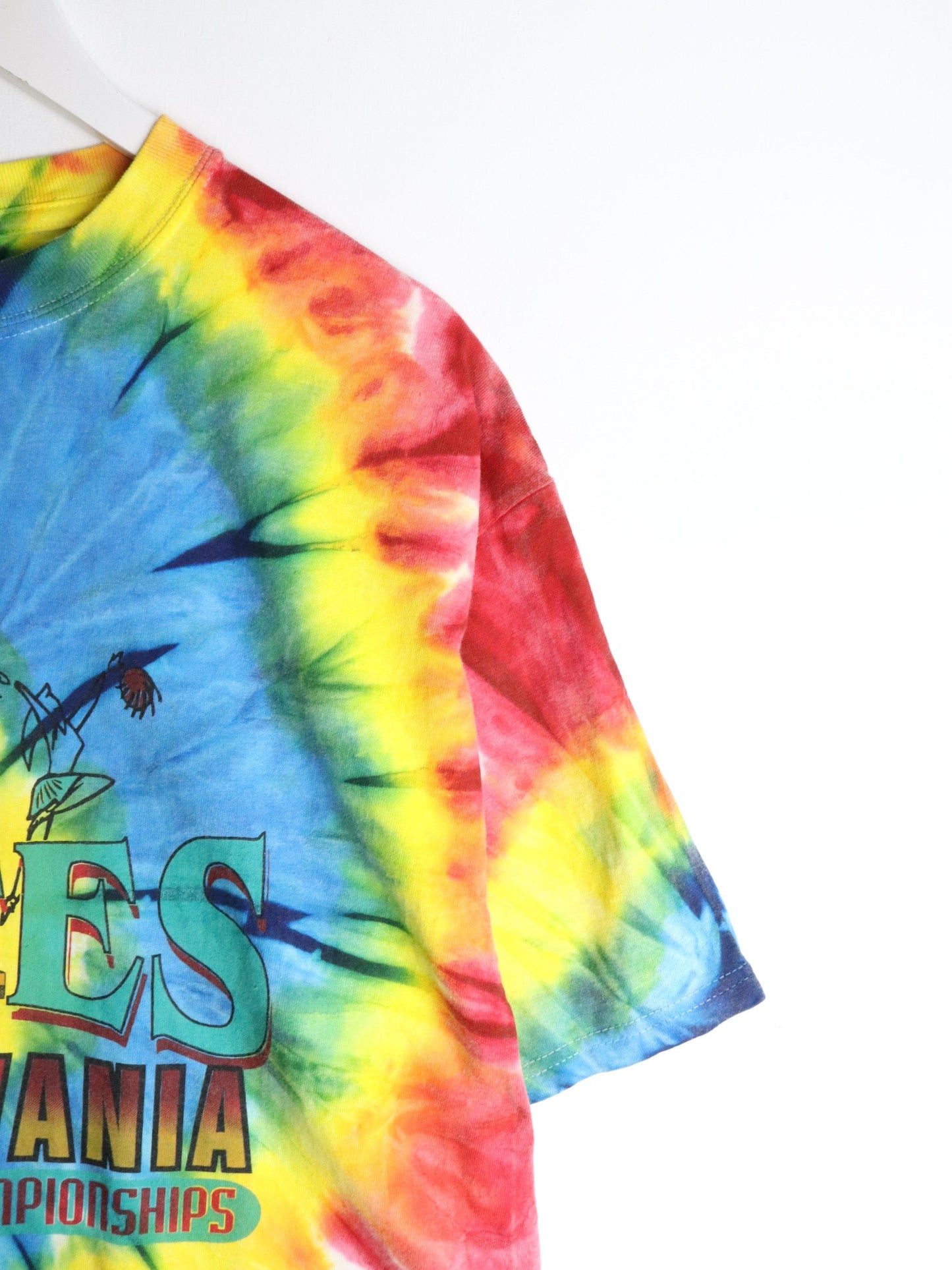 Vintage Pennsylvania Cheerleading Championships T Shirt Mens XL Tie Dye from propervintagecanada