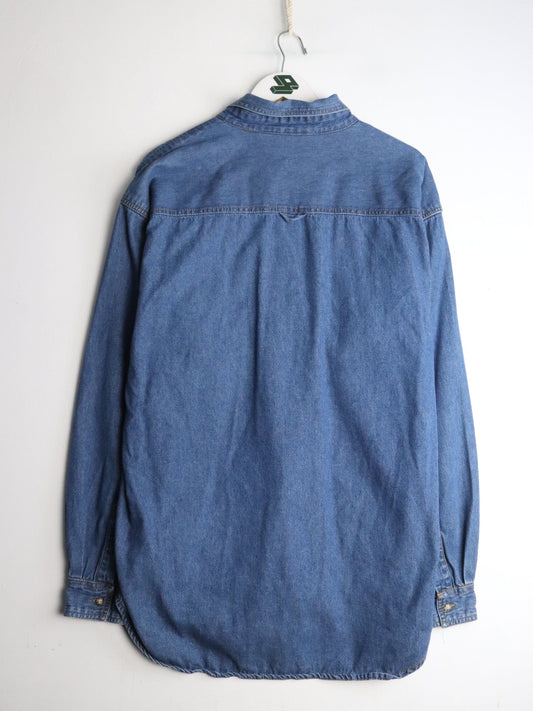 Vintage Phantom of the Opera Shirt Mens Large Denim Button Up from propervintagecanada