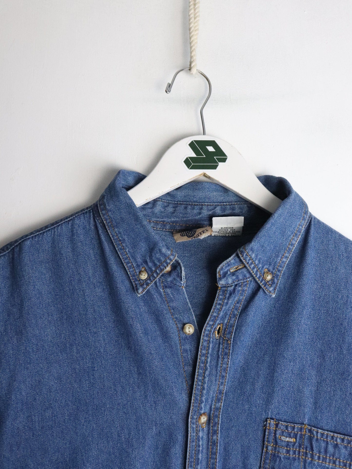 Vintage Phantom of the Opera Shirt Mens Large Denim Button Up from propervintagecanada