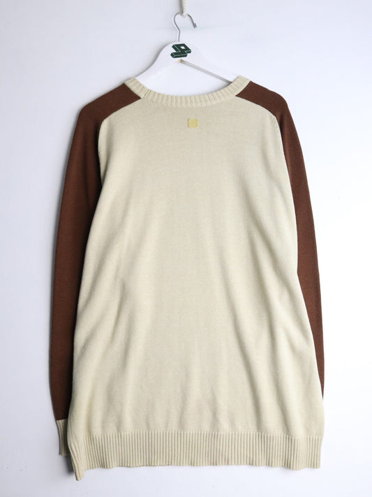 Vintage Phat Farm Knit Sweater Mens Large Beige