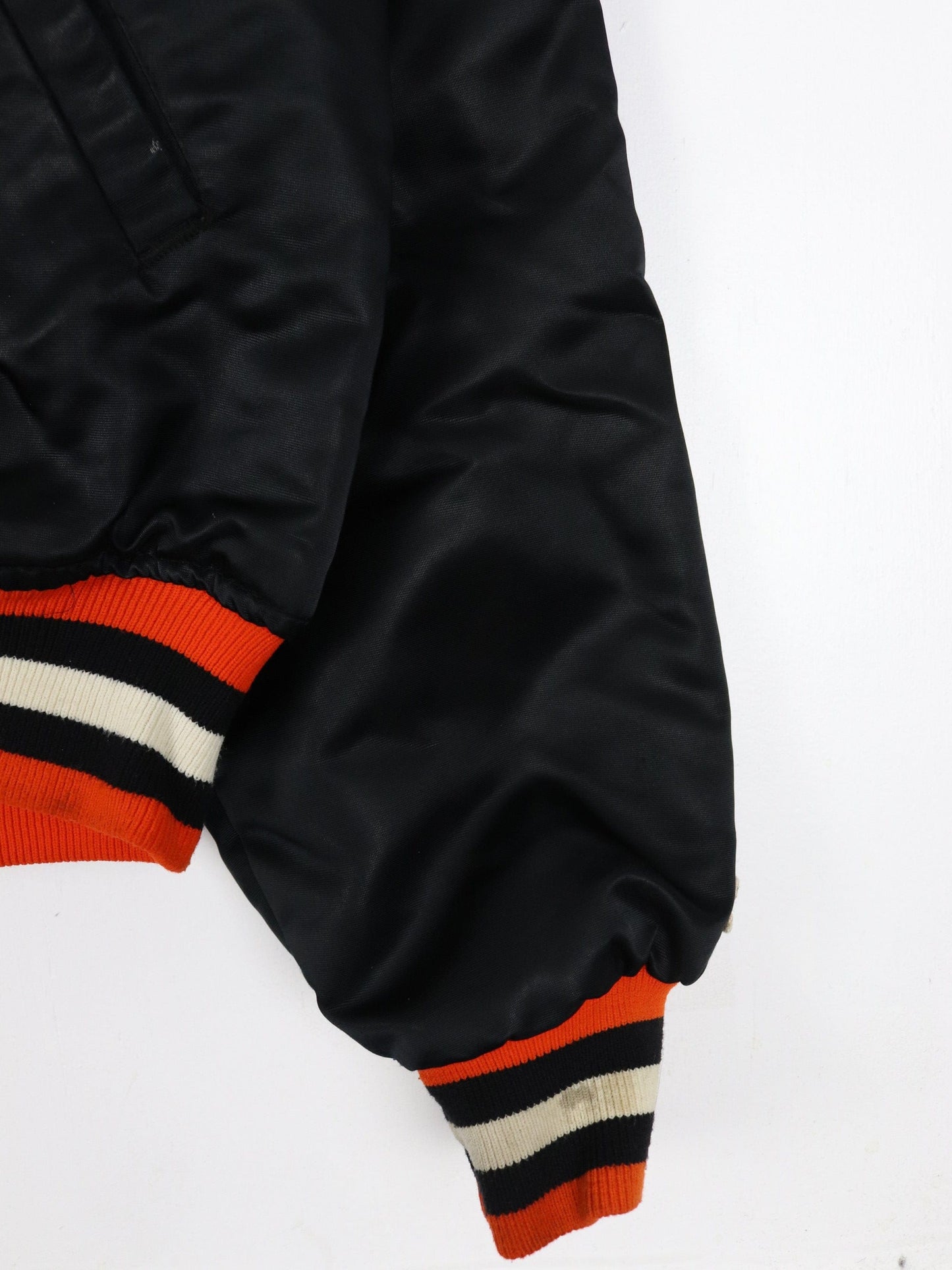 Vintage Philadelphia Flyers Jacket Mens XL Black Satin Starter Bomber Coat