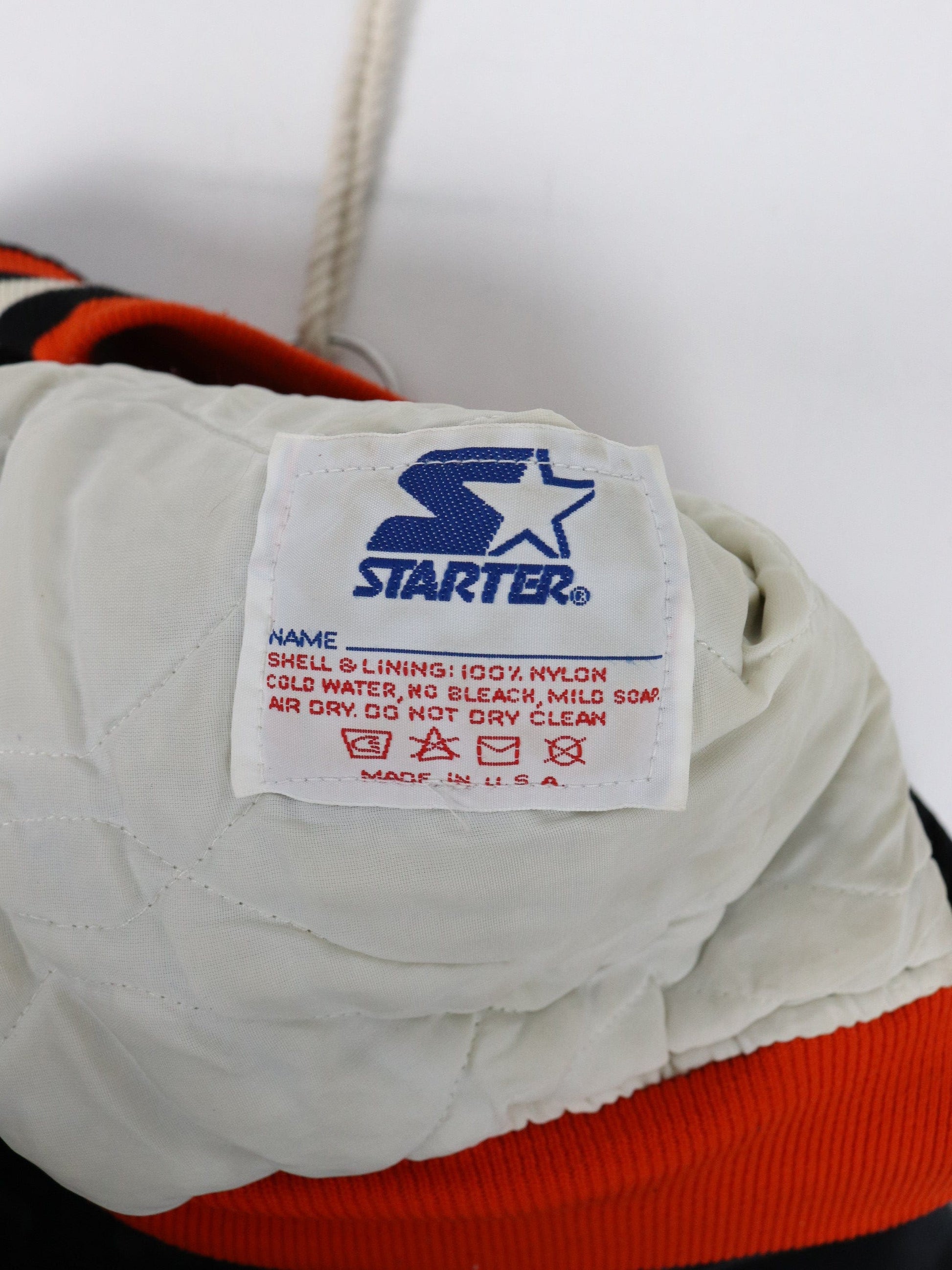 Vintage Philadelphia Flyers Jacket Mens XL Black Satin Starter Bomber Coat