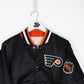 Vintage Philadelphia Flyers Jacket Mens XL Black Satin Starter Bomber Coat