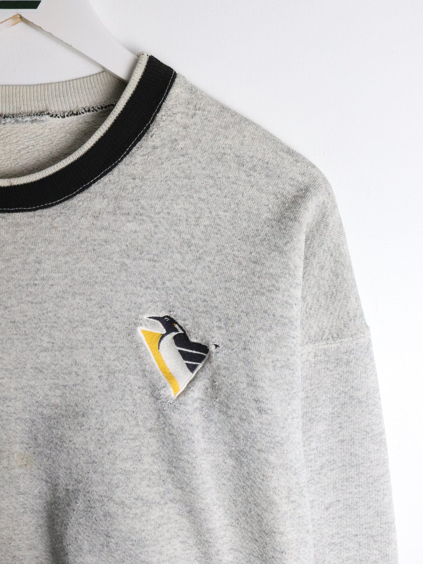 Vintage Pittsburgh Penguins Sweatshirt Mens Large Grey NHL from propervintagecanada