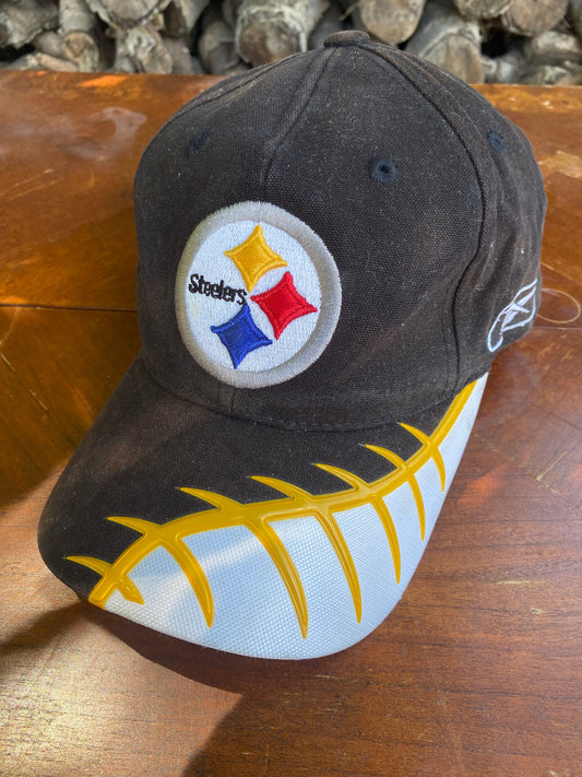 Vintage Pittsburgh Steelers Hat Adult Black Strap Back
