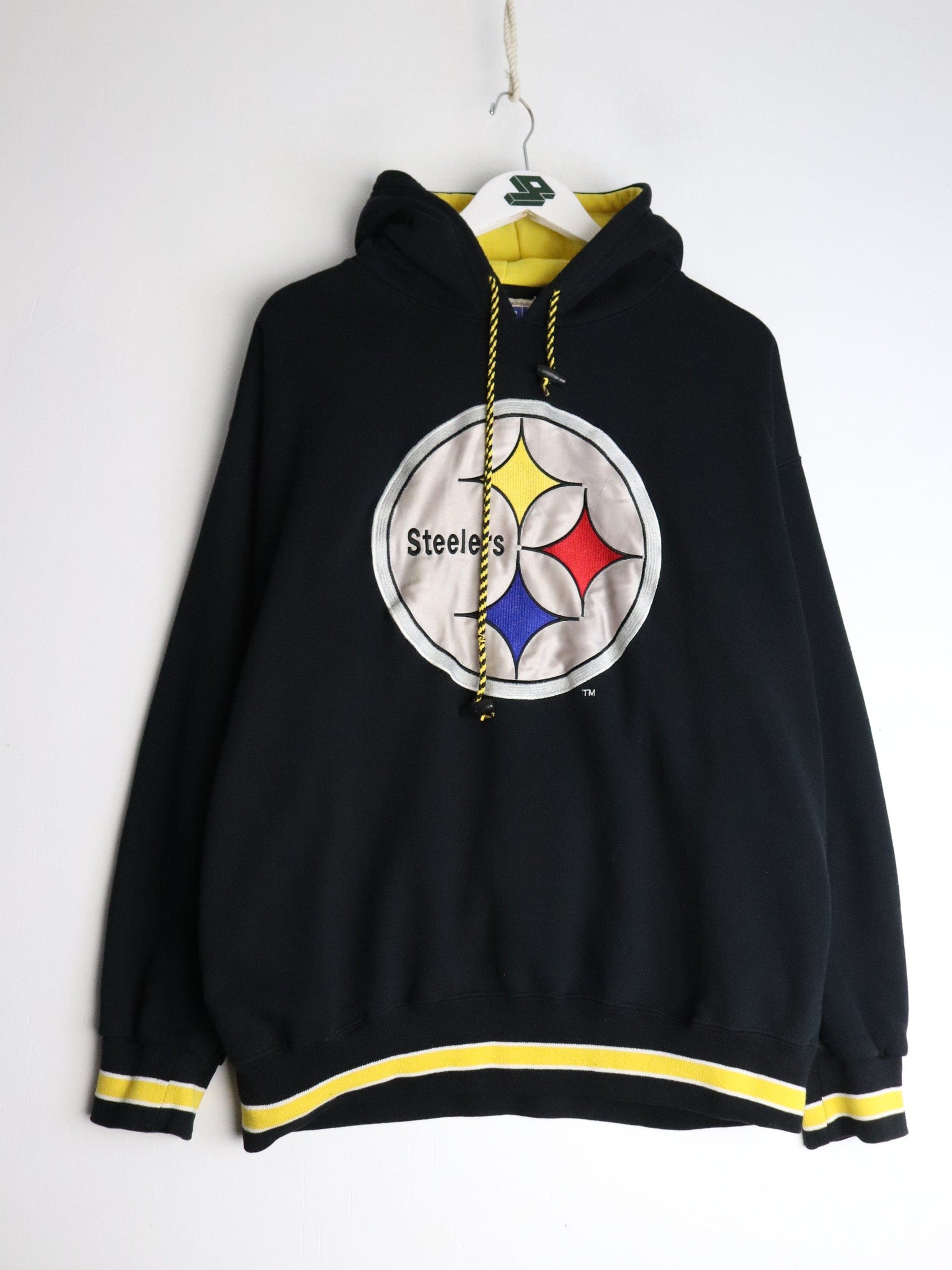 Vintage Pittsburgh Steelers Sweatshirt Mens Large Black Starter Hoodie from propervintagecanada