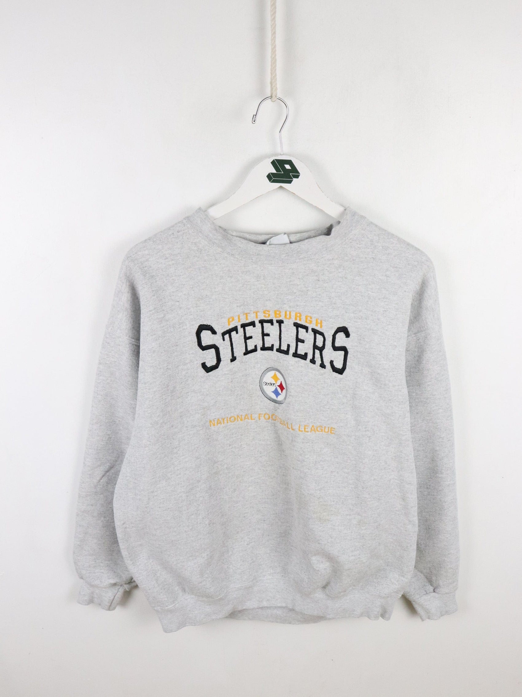 Vintage Pittsburgh Steelers Sweatshirt Mens Medium Grey